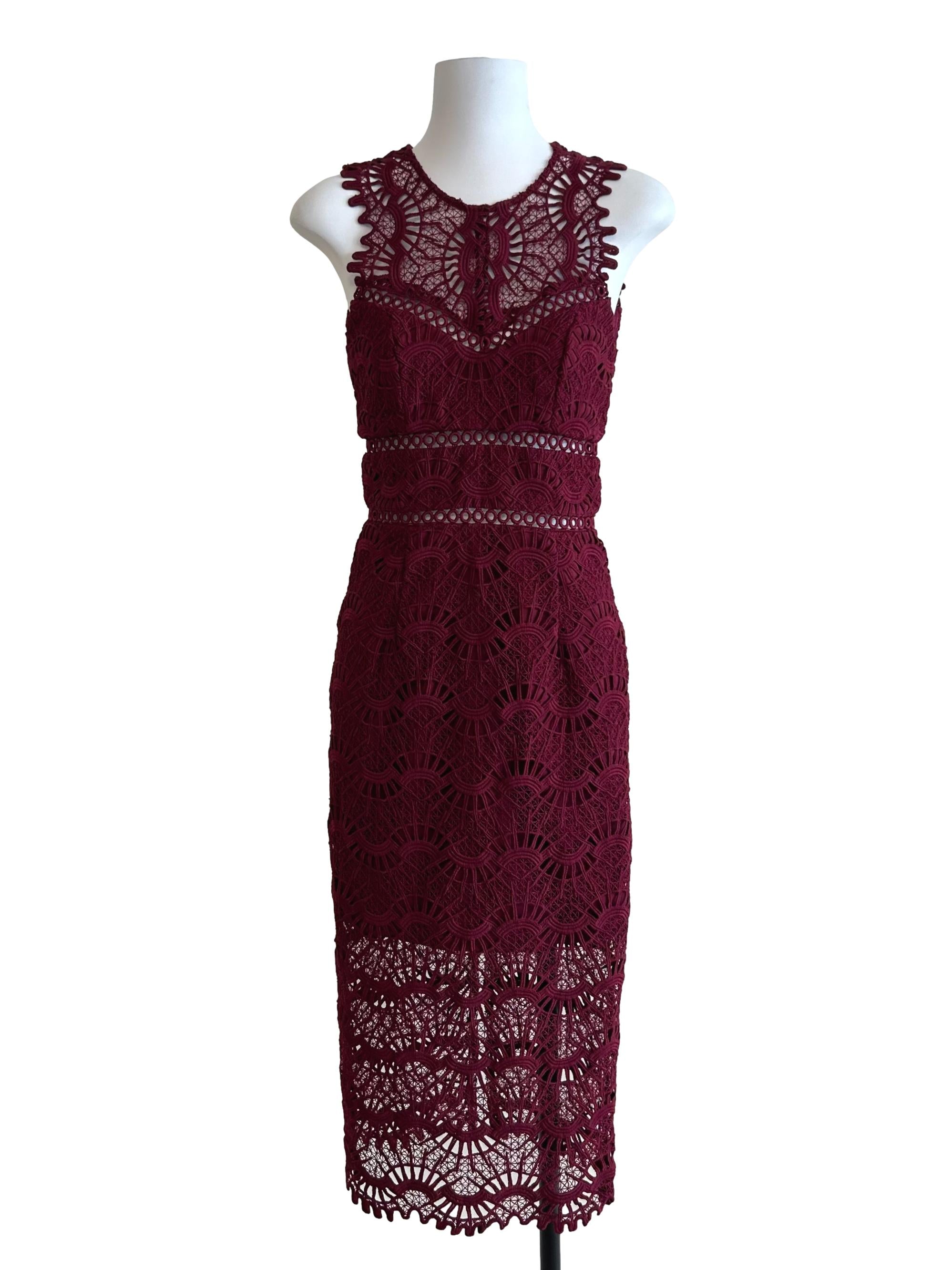 Scarlet Red Eyelet Dress