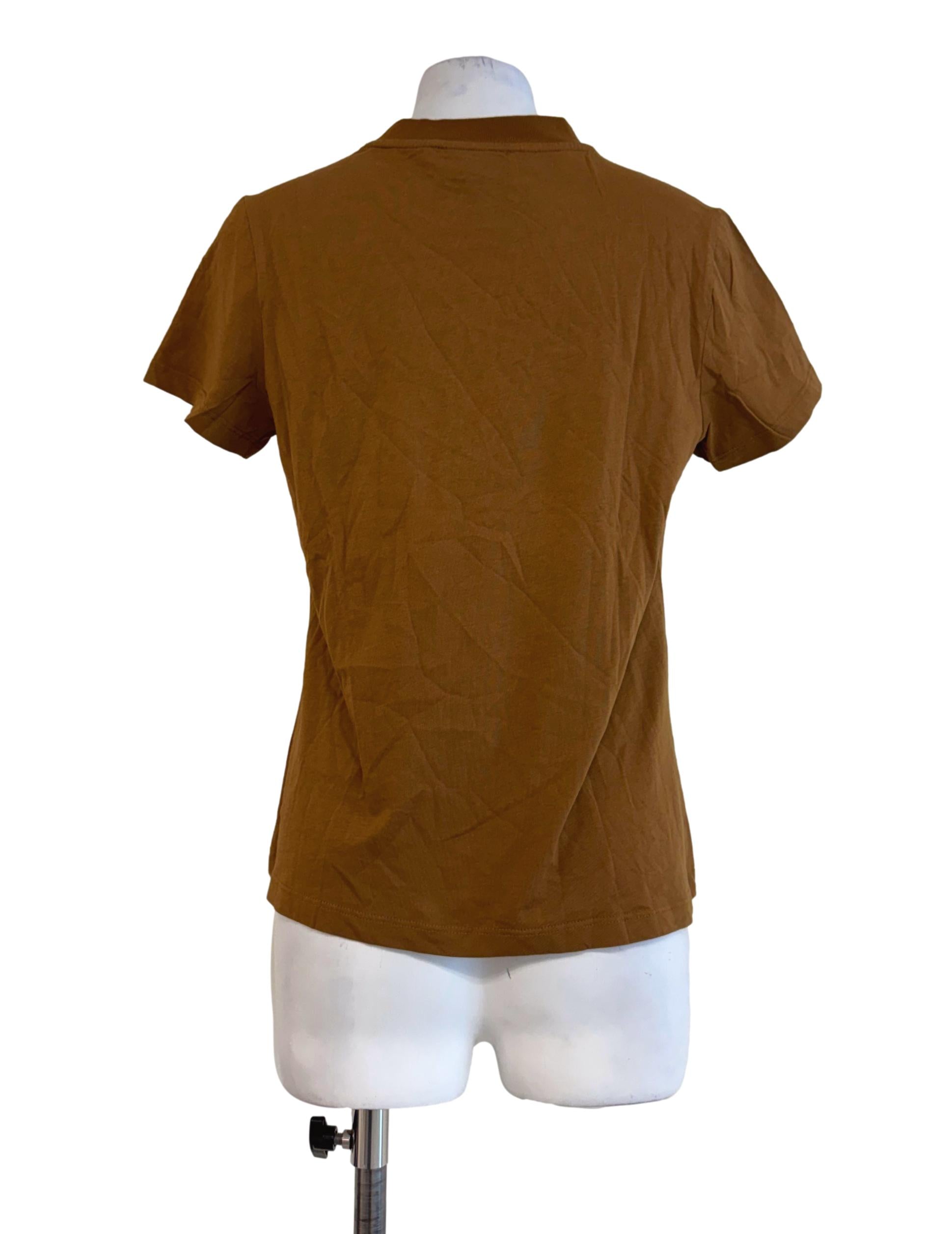 Tan Brown Round Neck Shirt LB