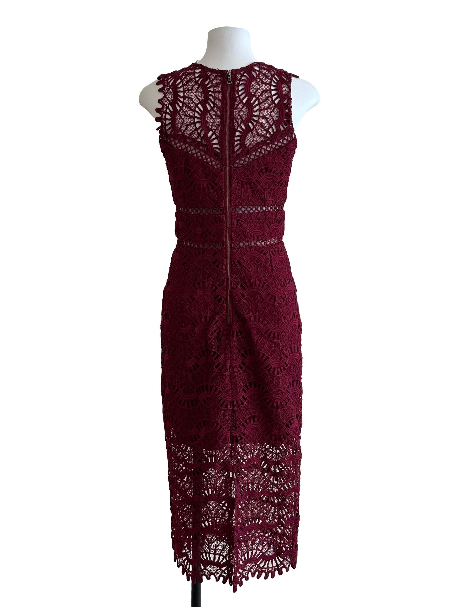 Scarlet Red Eyelet Dress