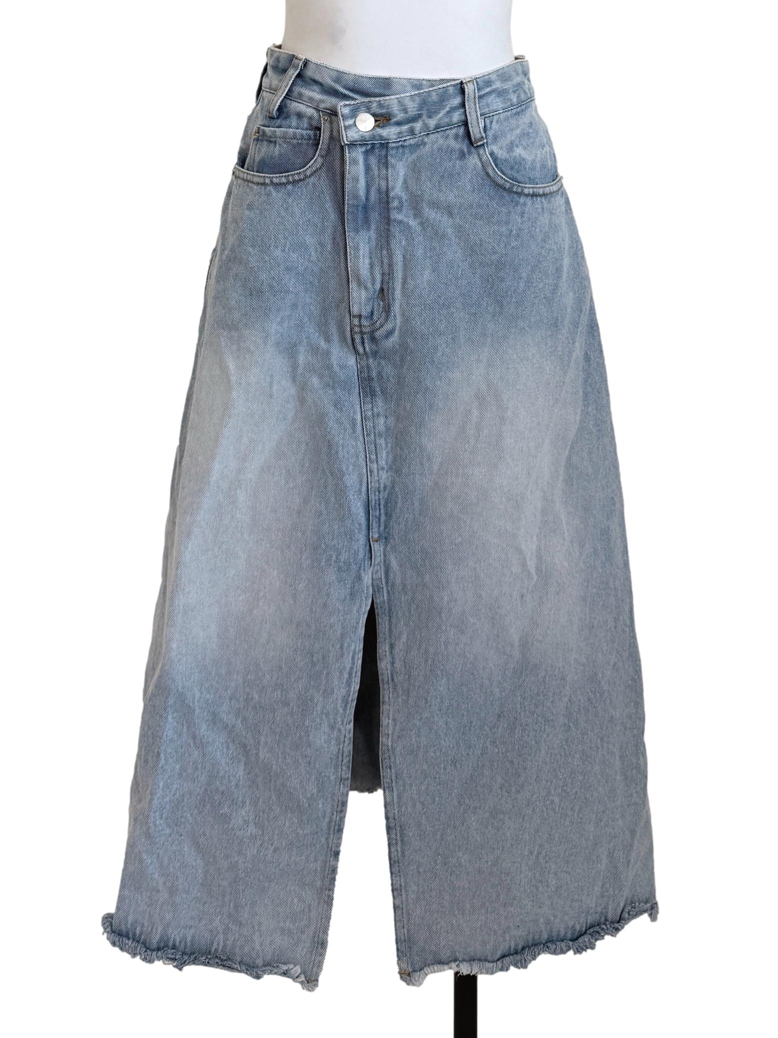 Light Blue Denim Pencil Skirt LB