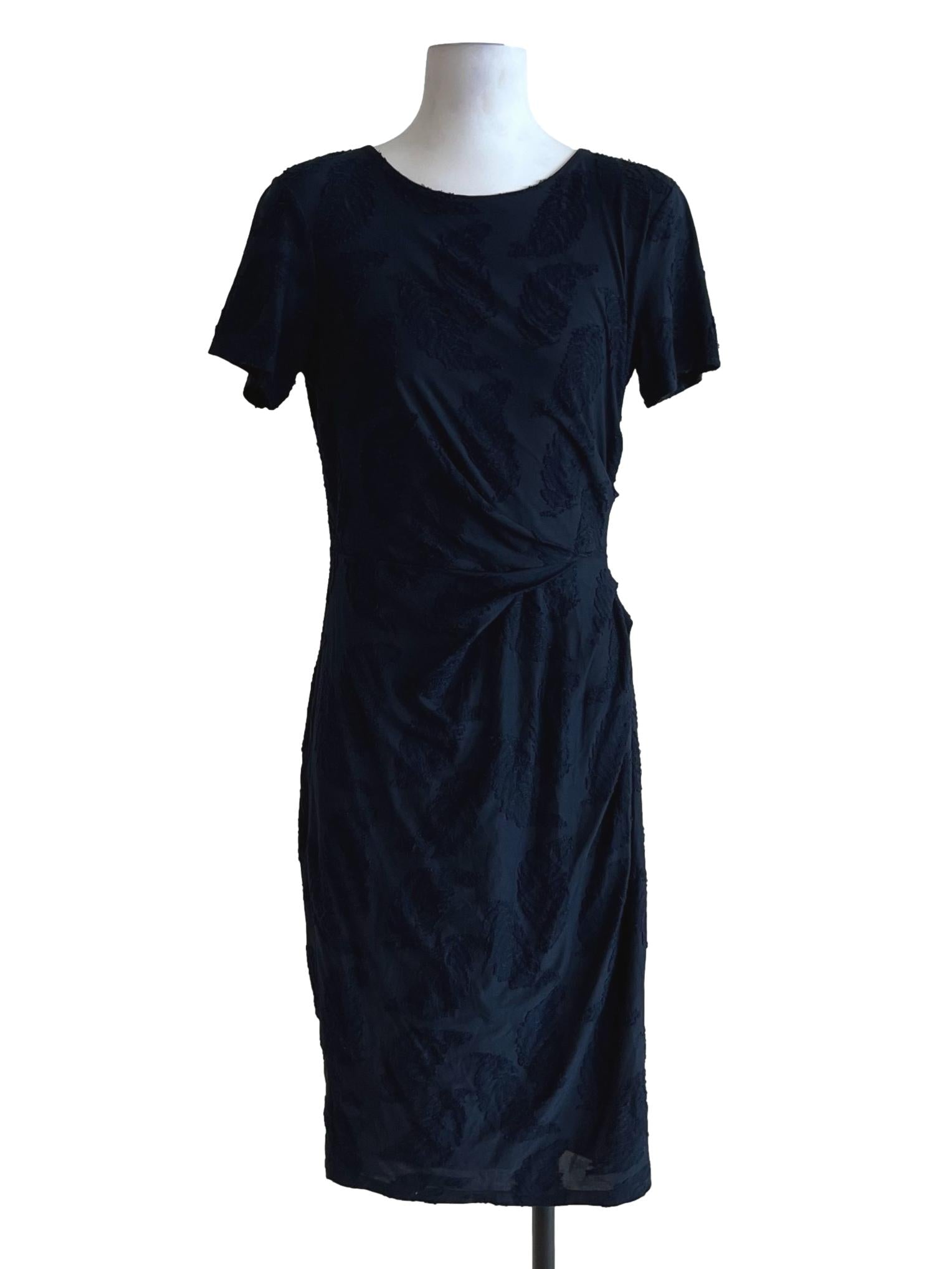 Black Jewel Neckline Empire Dress