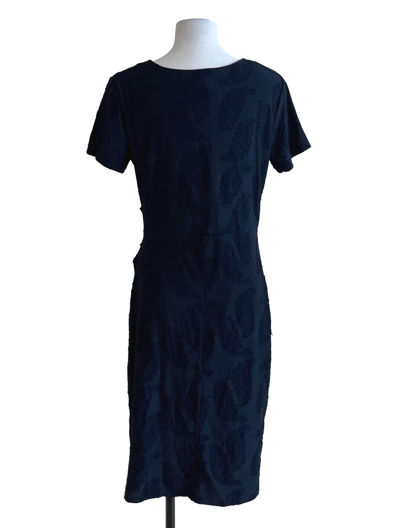 Black Jewel Neckline Empire Dress