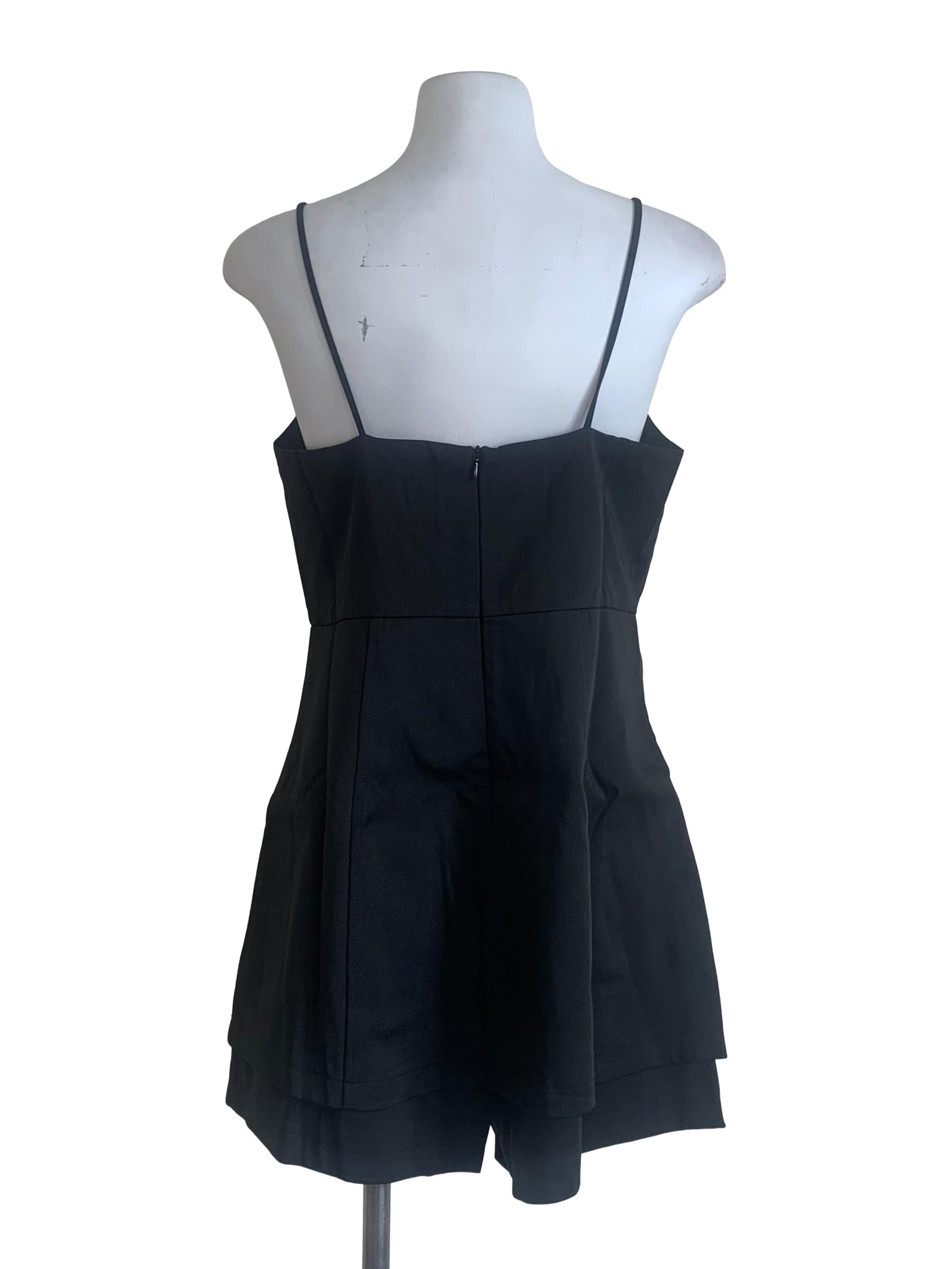 Midnight Black Spaghetti Strap Romper