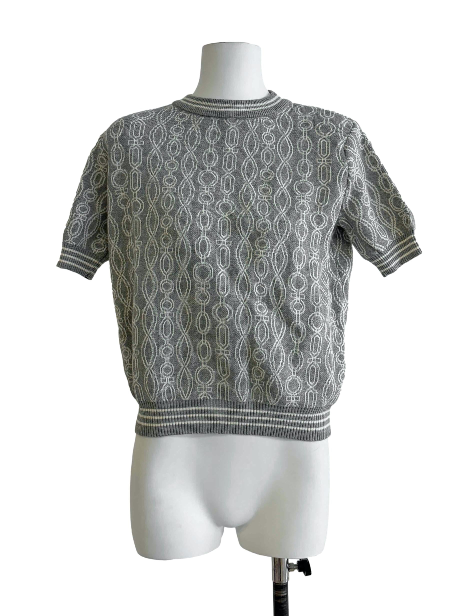 Cloud Grey Knitted Top