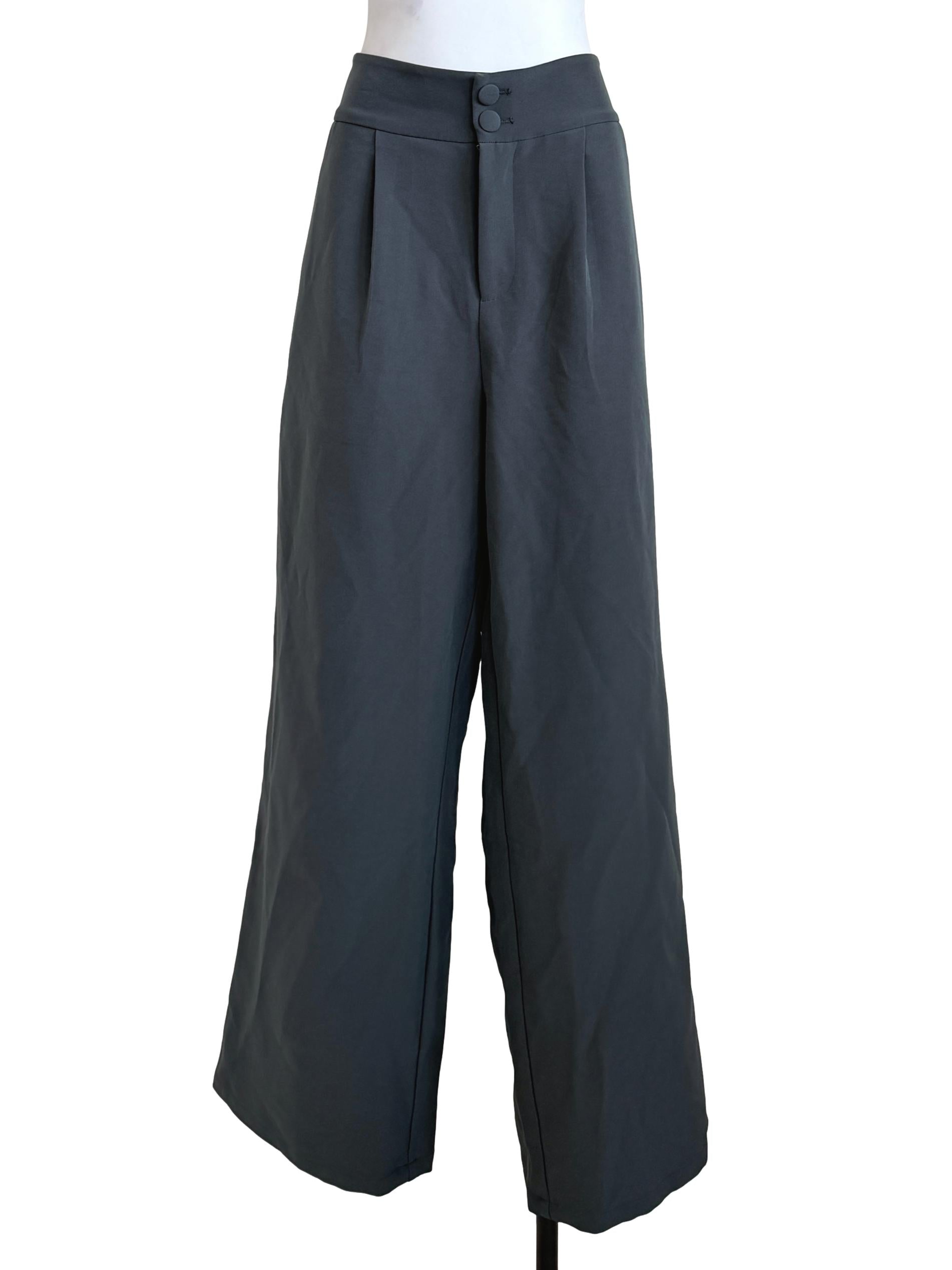 Anchor Grey Wide Leg Pants