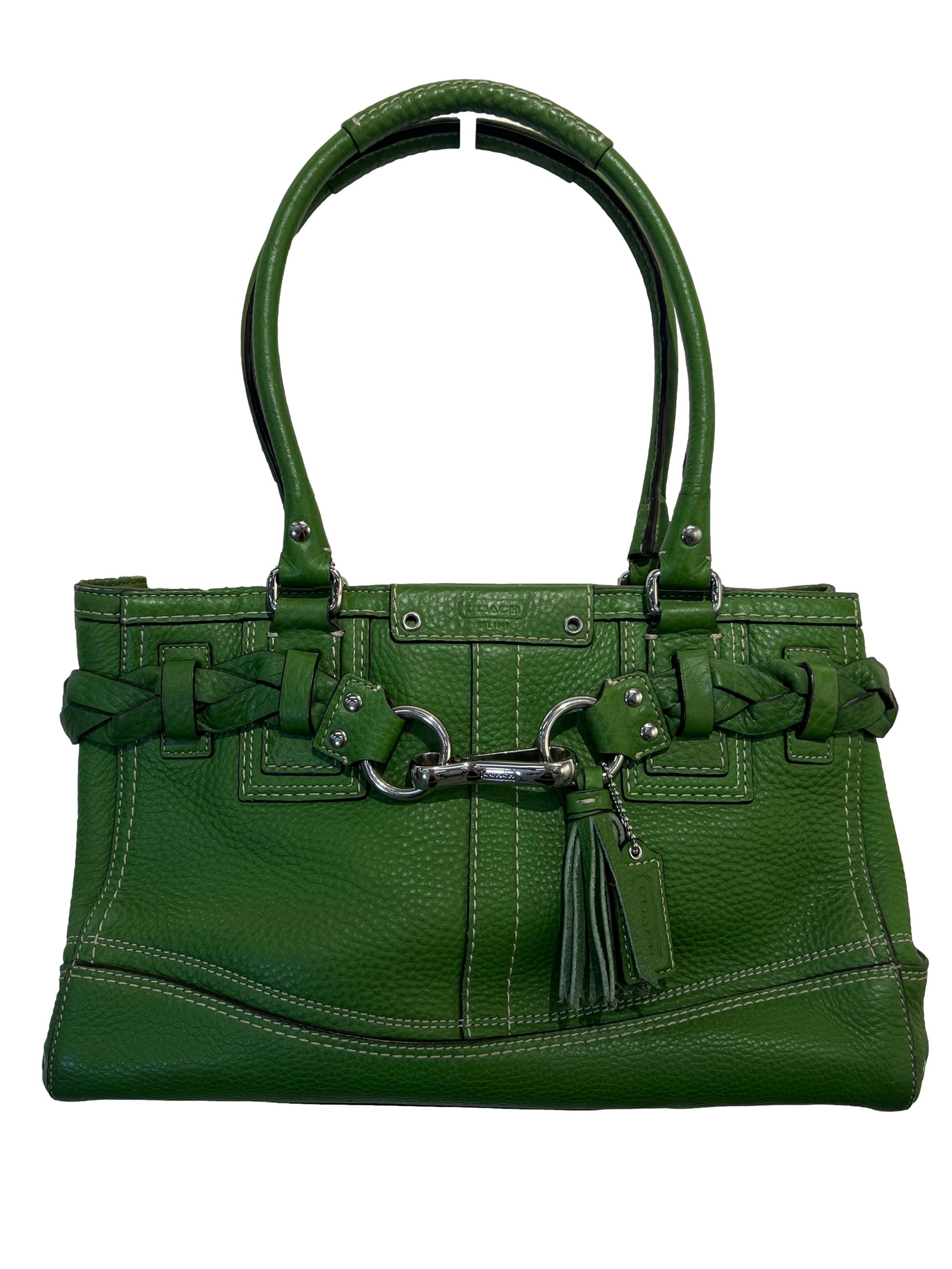 Green Hampton Braided Bag