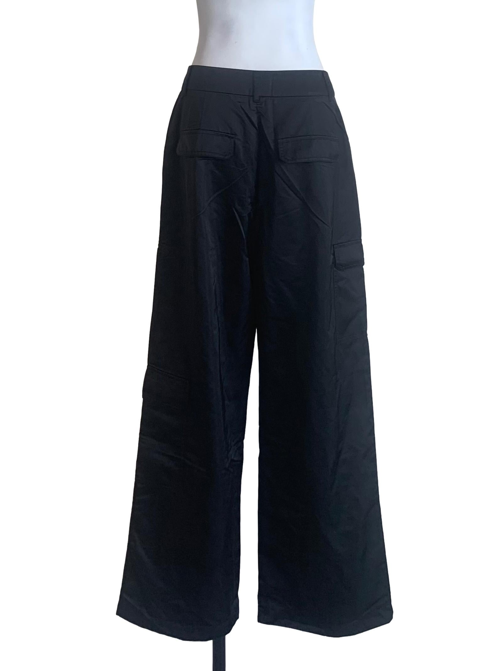 Crow Black Straight Cut Pants