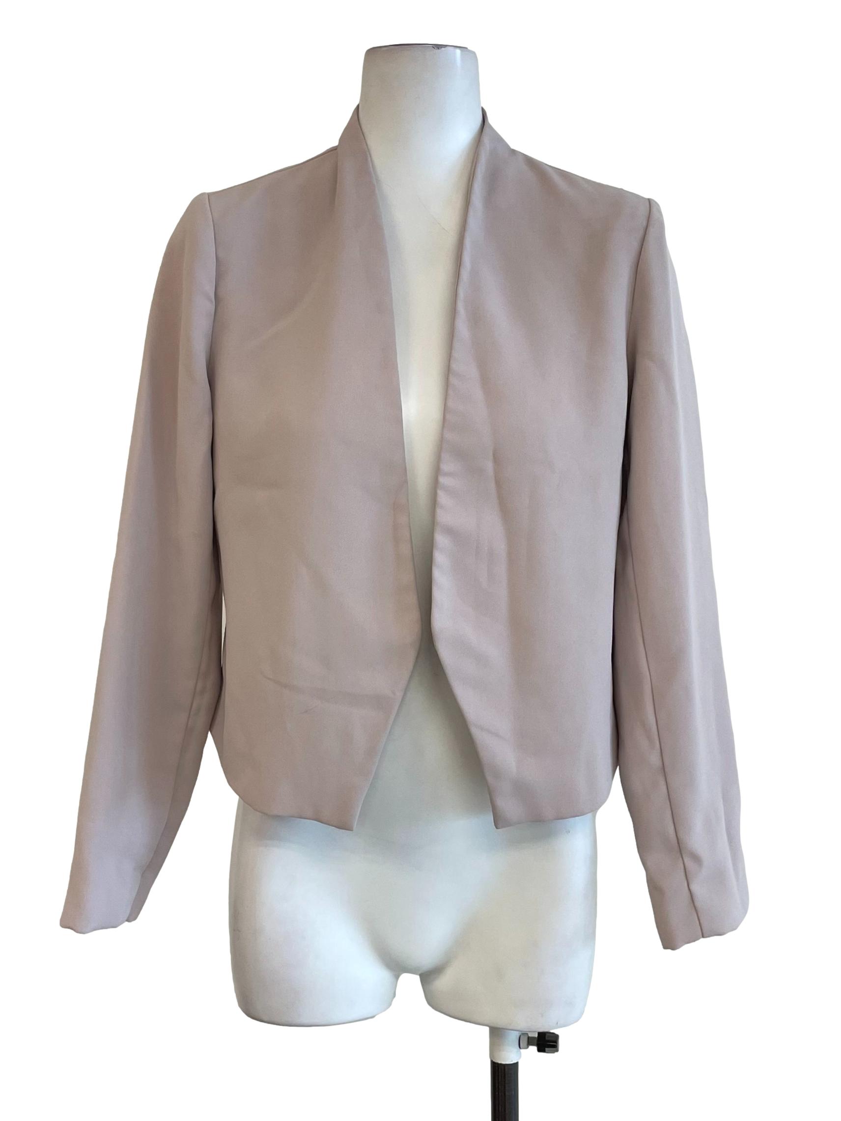 Light Nude Open Front Jacket