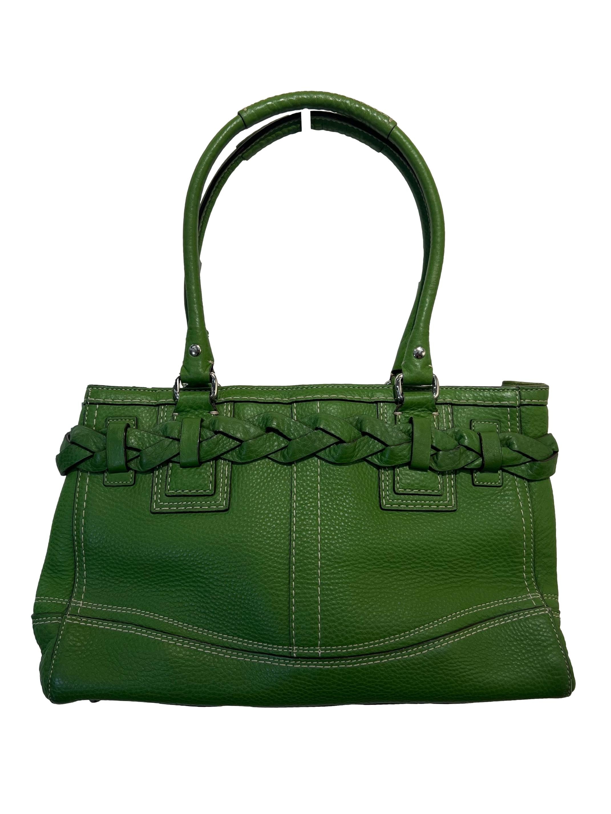Green Hampton Braided Bag