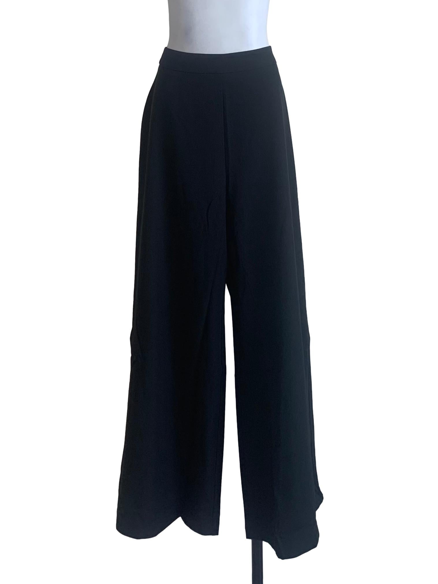 Midnight Black Wide Leg Pants