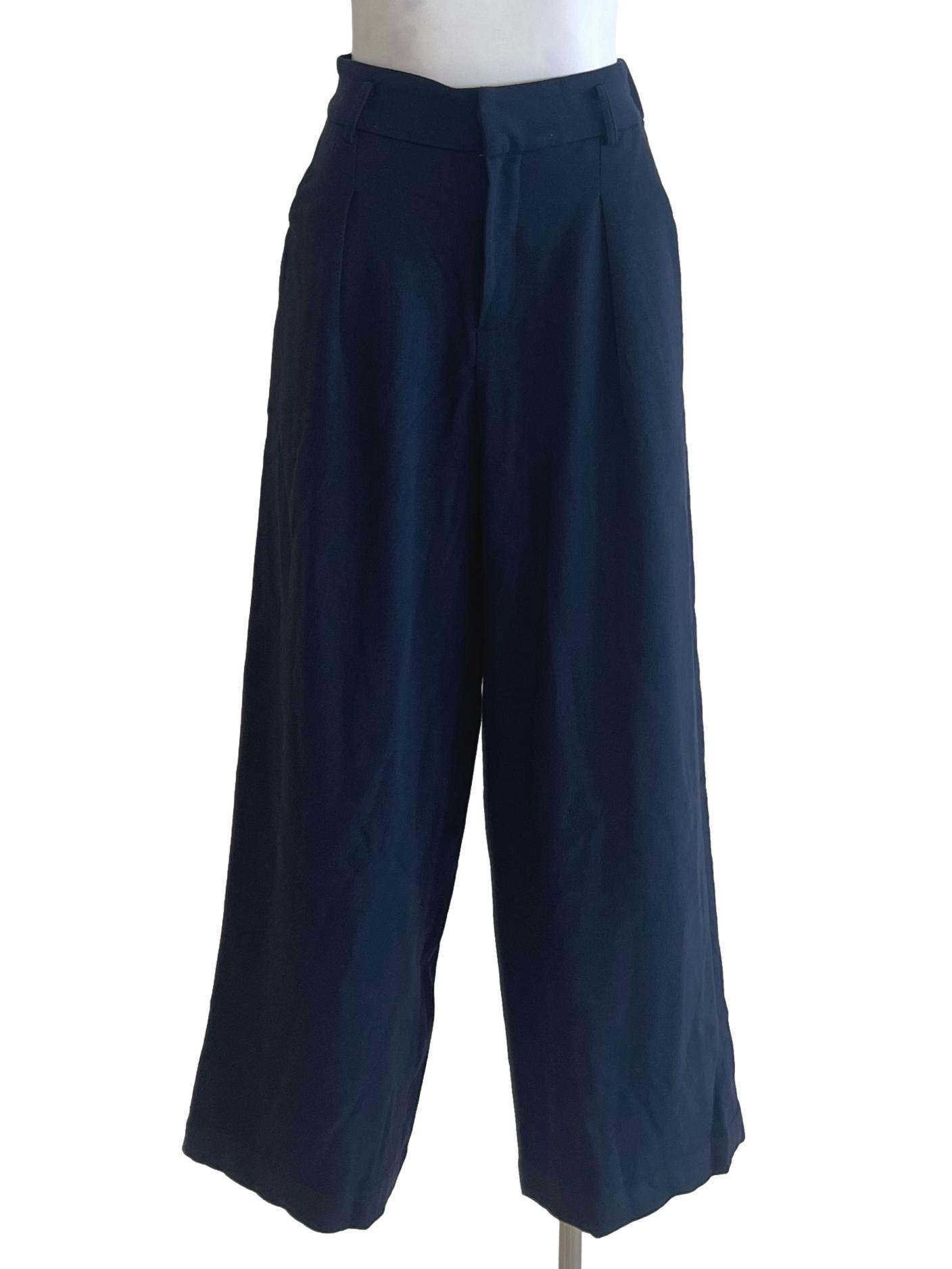 Midnight Blue Straight Leg Formal Pants TEM