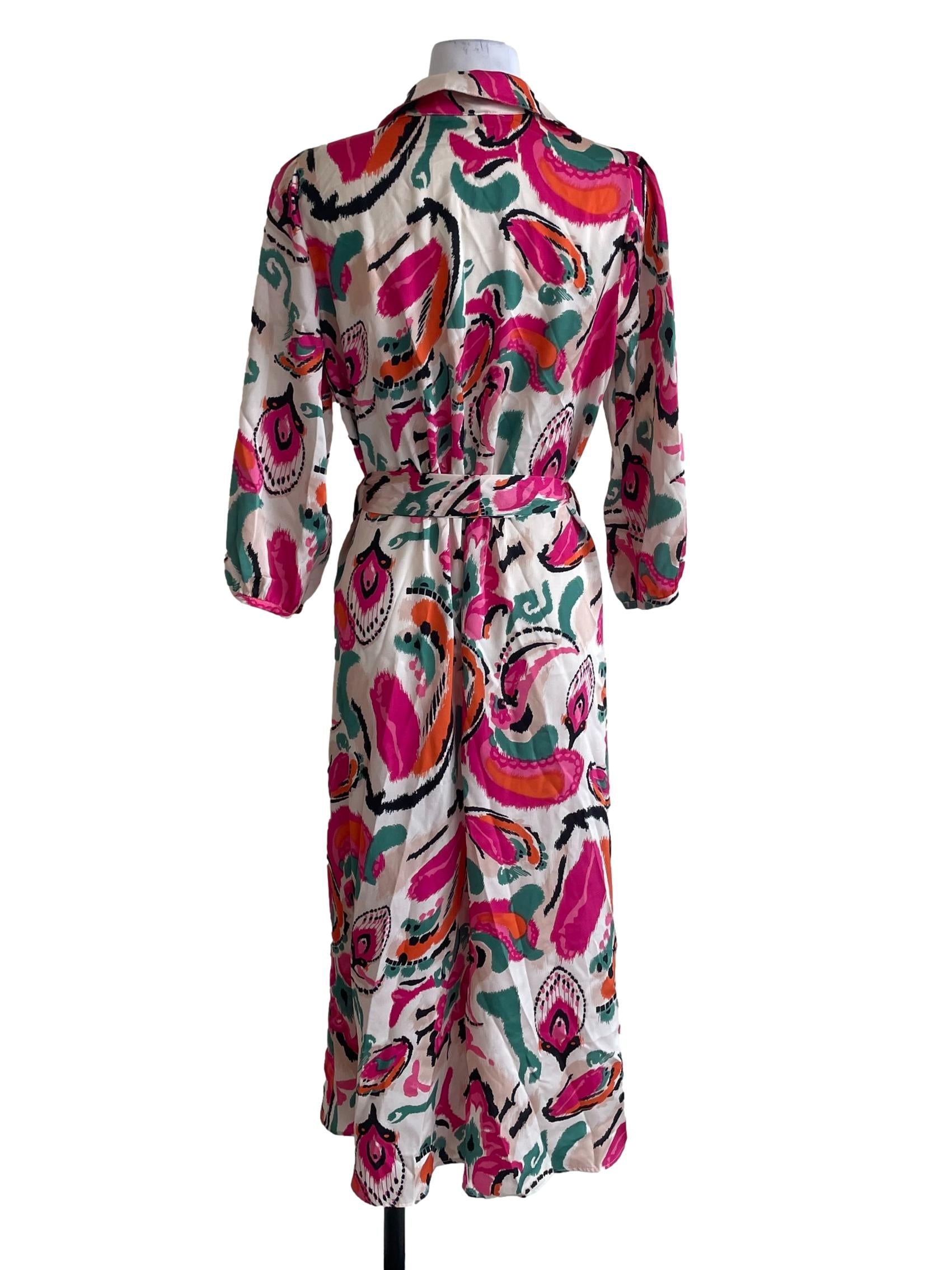 Multicolor Prints Button Up Dress