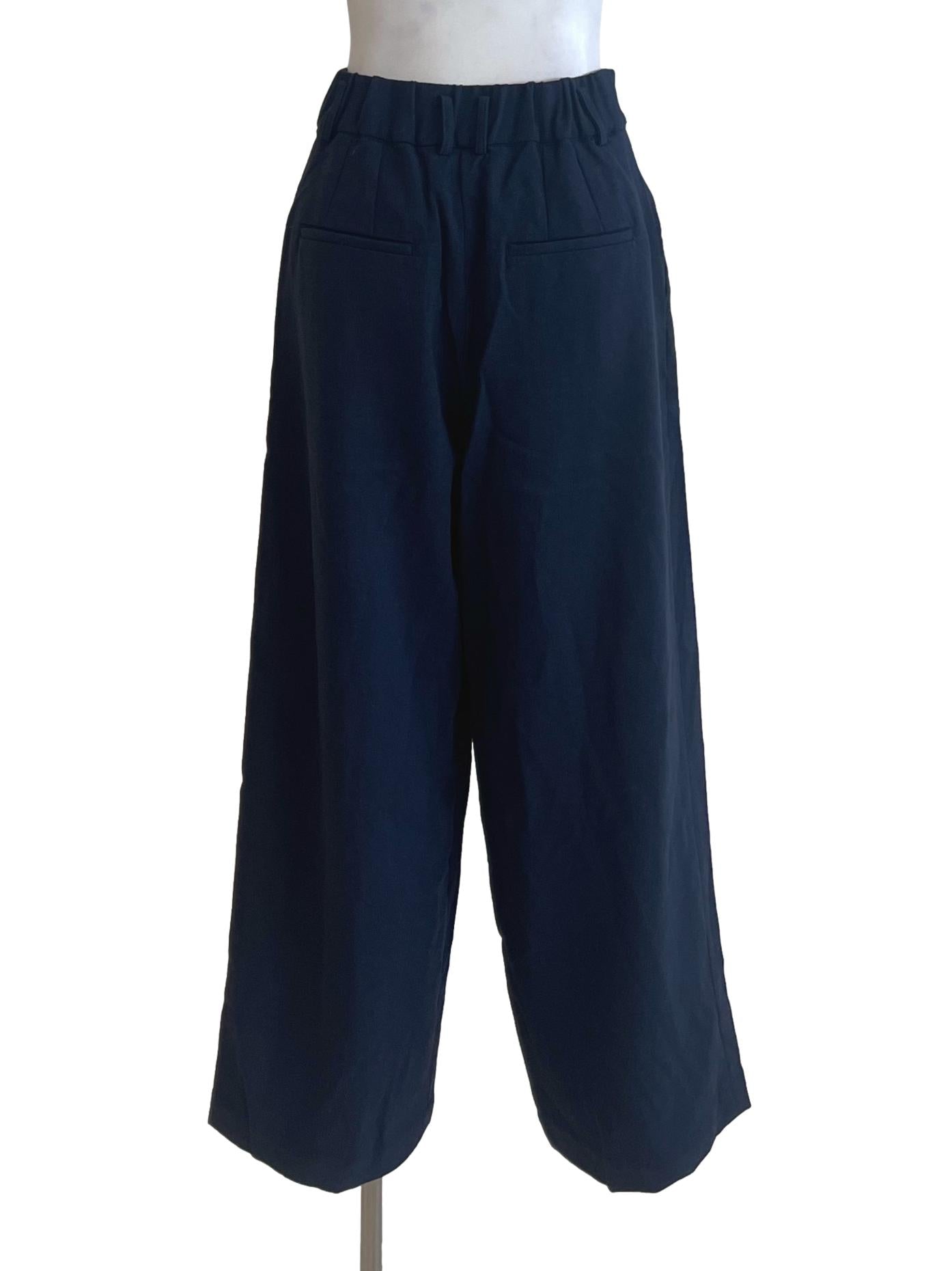 Midnight Blue Straight Leg Formal Pants TEM