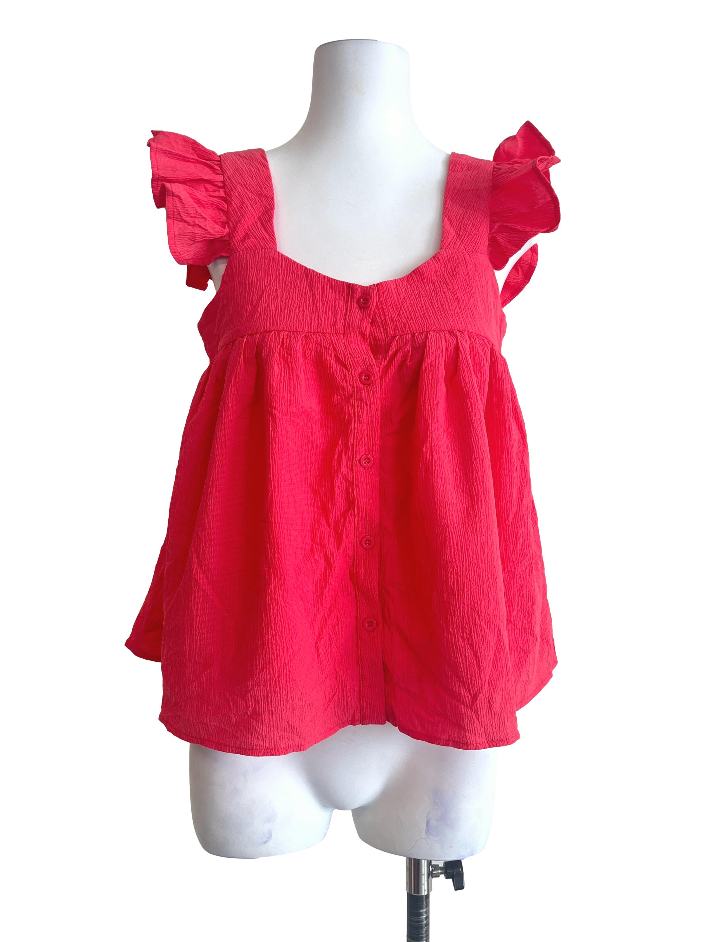 Magenta Pink Scoop Sleeveless Top