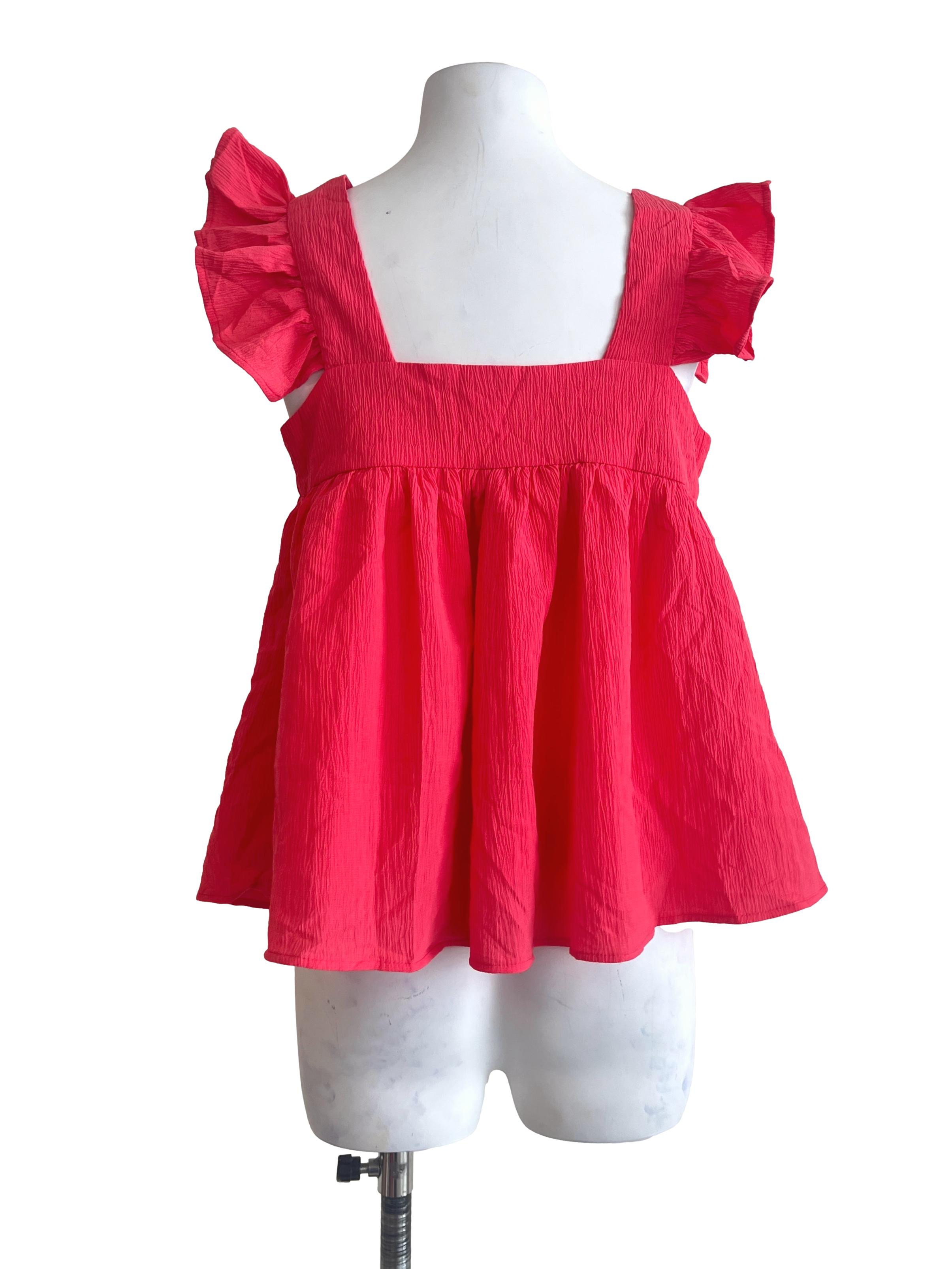 Magenta Pink Scoop Sleeveless Top