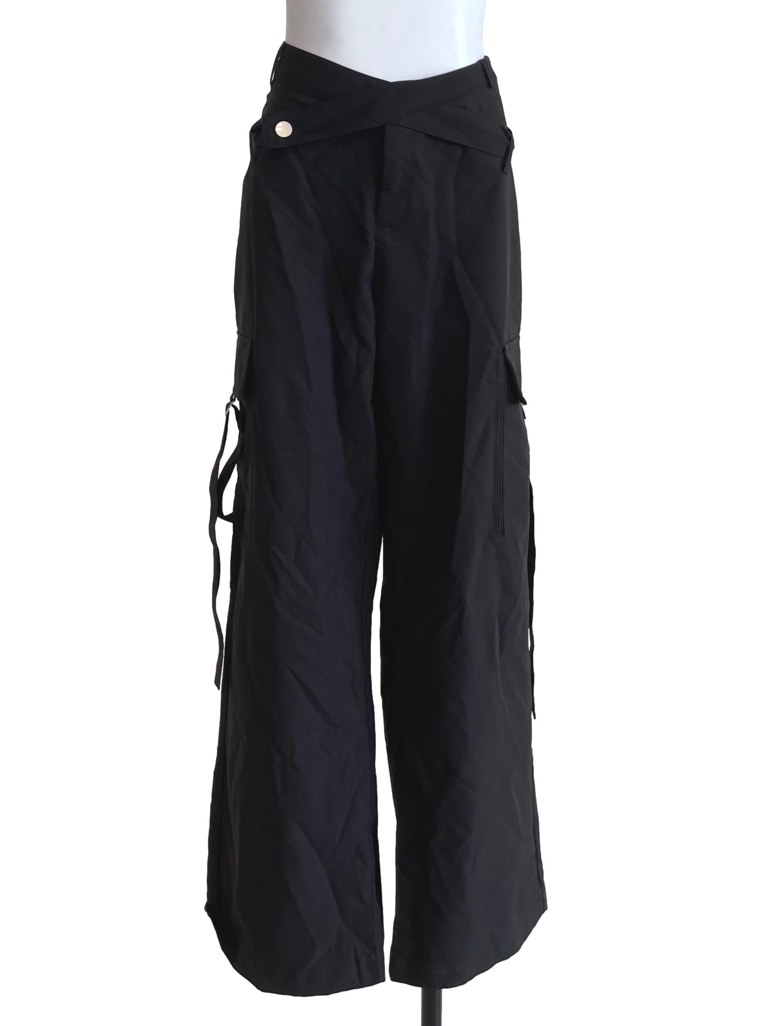 Black Cargo Fashion Pants