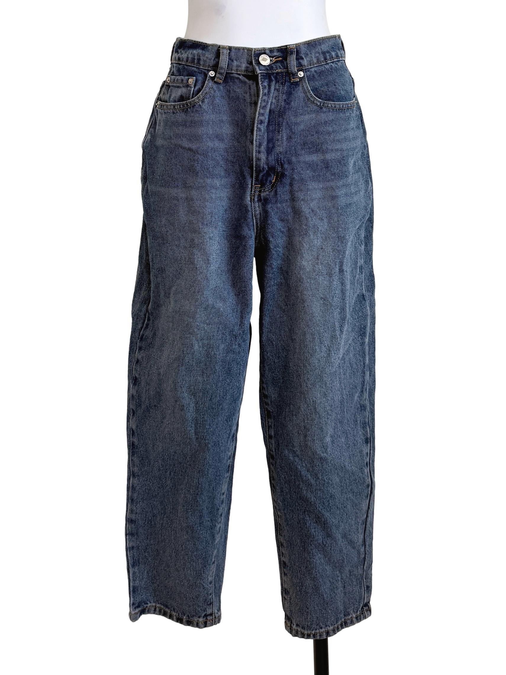 Denim Blue Straight Leg Jeans LB