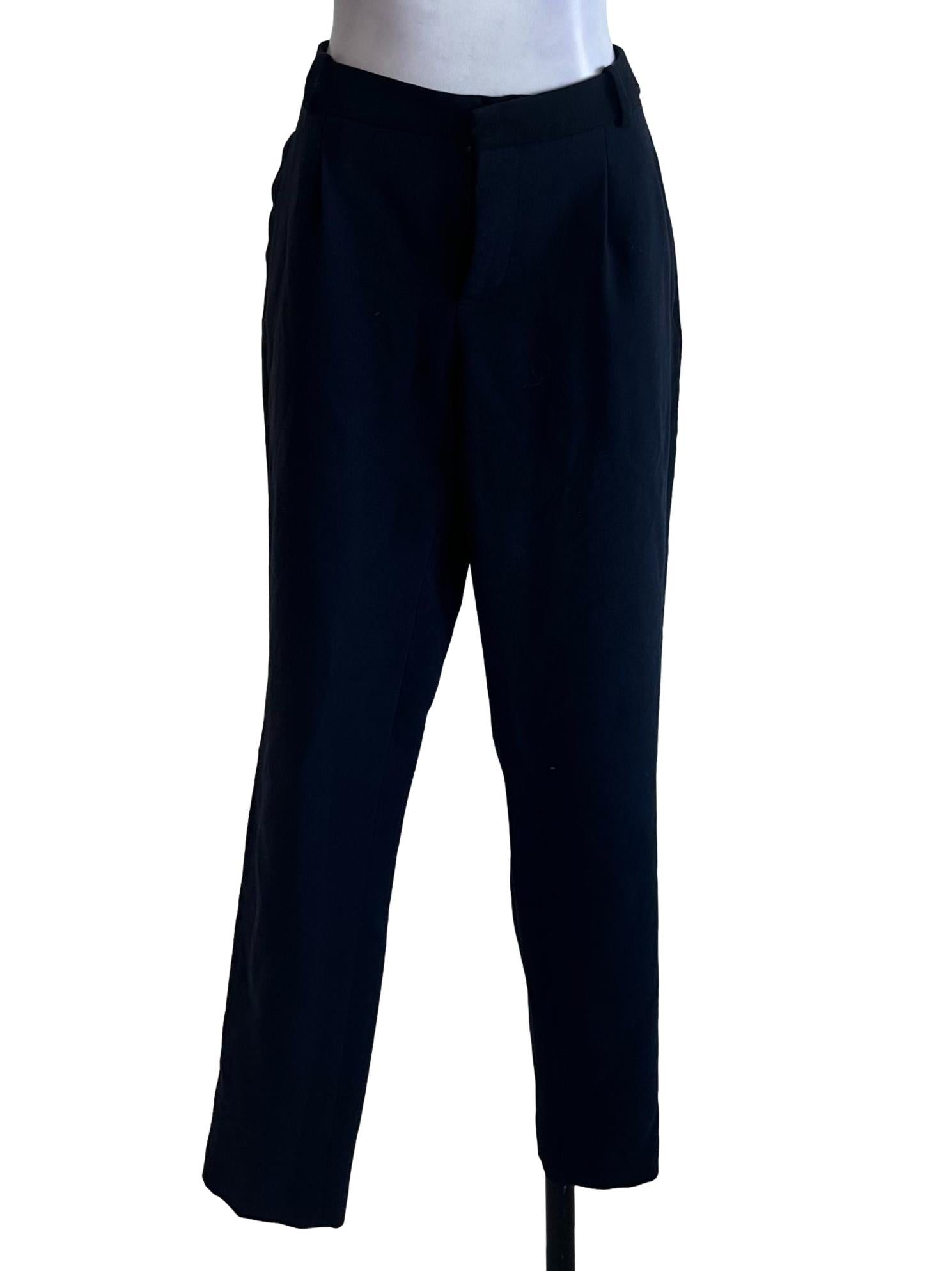 Midnight Blue Straight Formal Pants