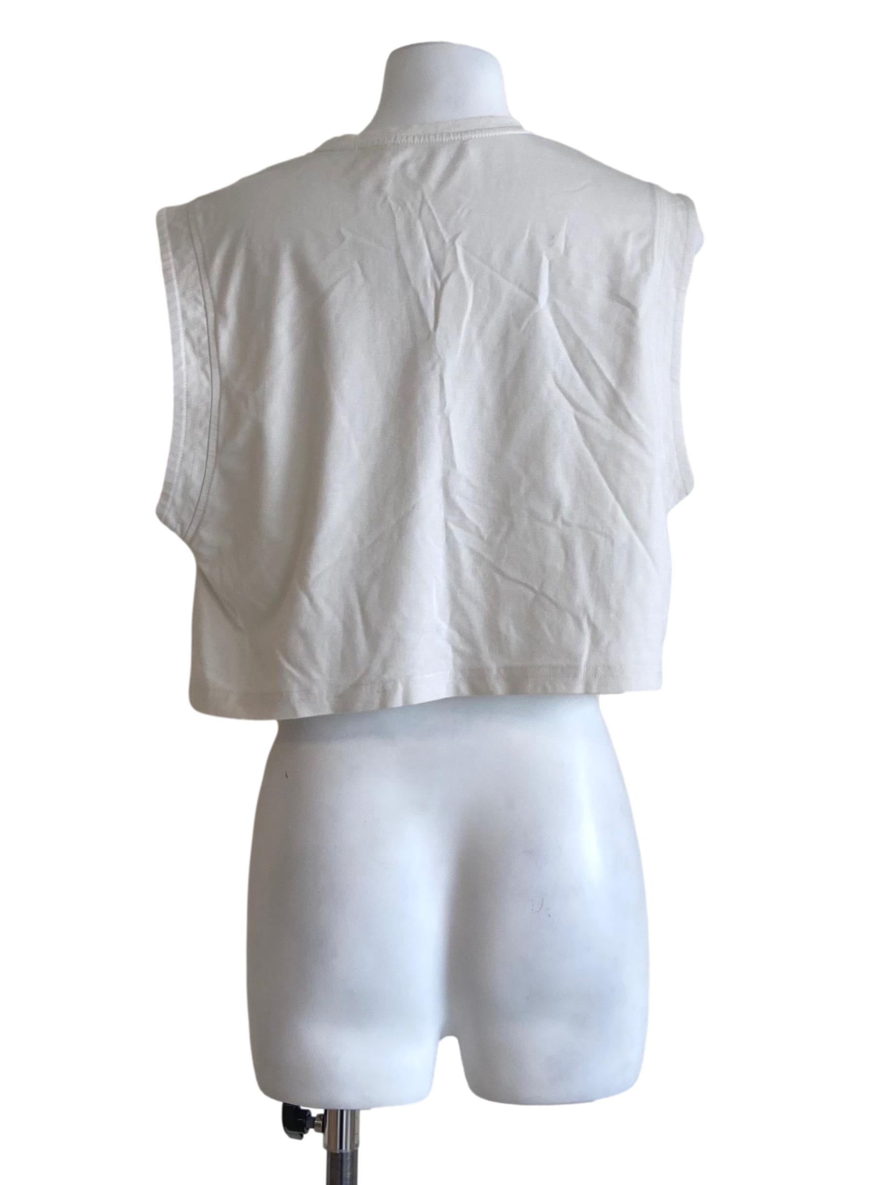 White Cowl Sleeve Crop Top