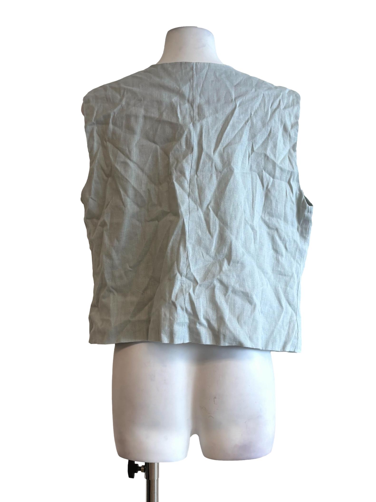 Baby Blue Sleeveless Ribbon Top TEM