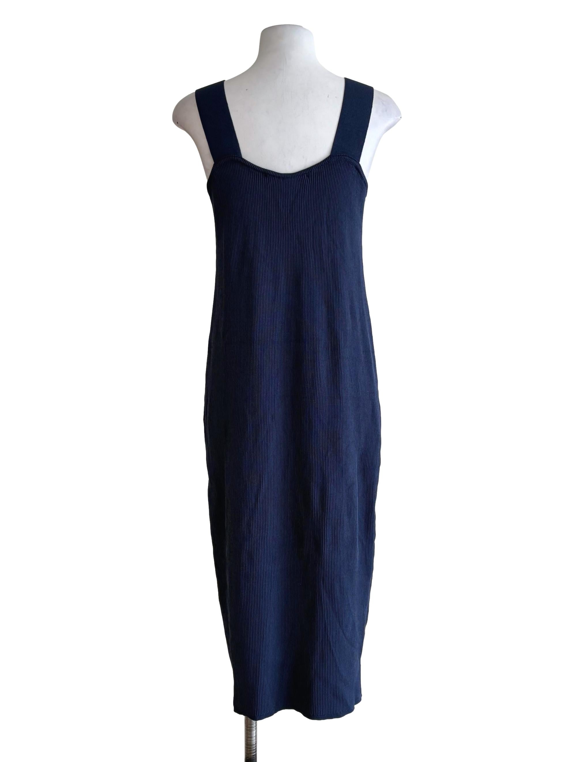 Denim Blue Knitted Bodycon Dress
