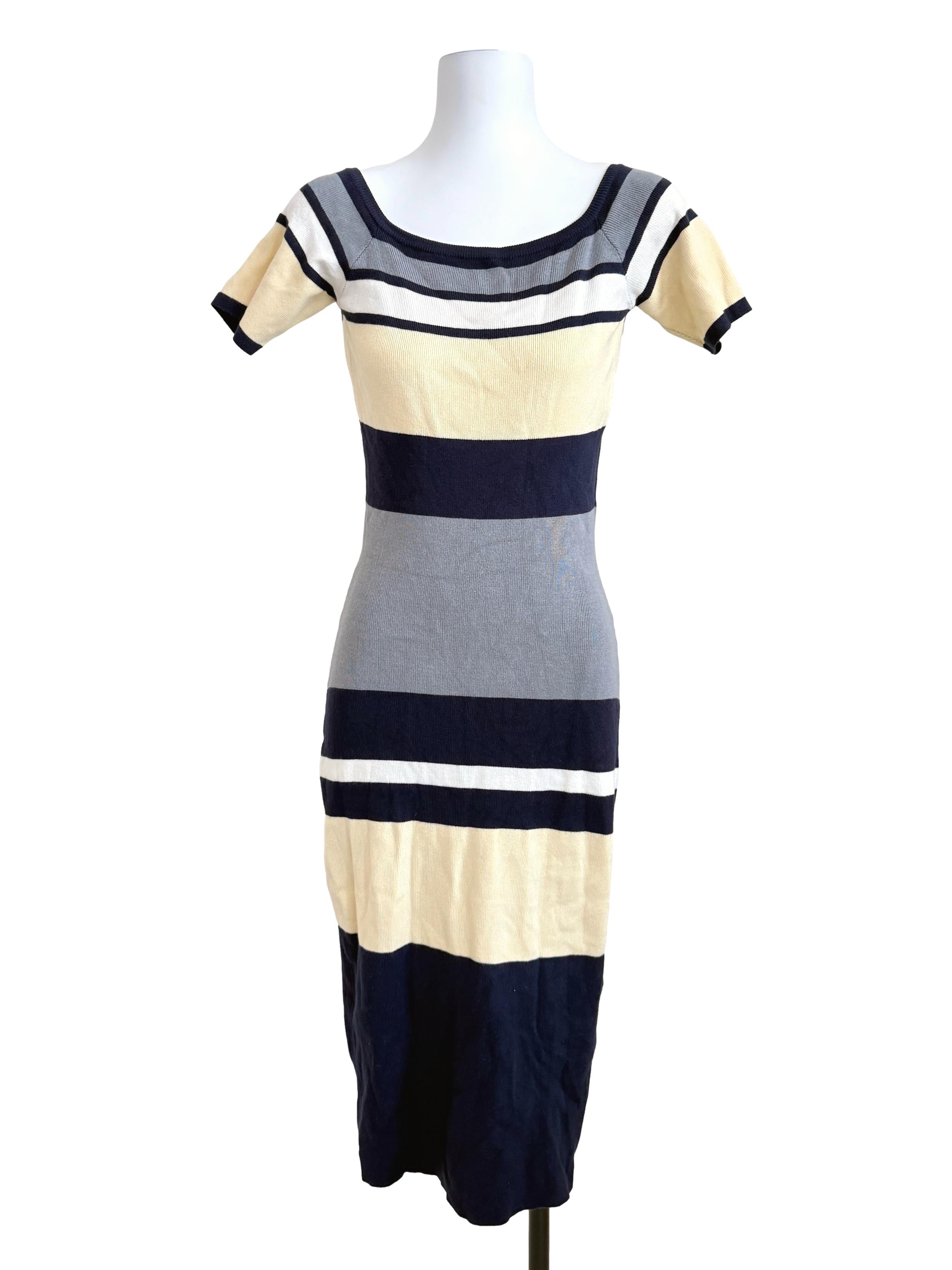 Multicolor Knit Sheath Dress