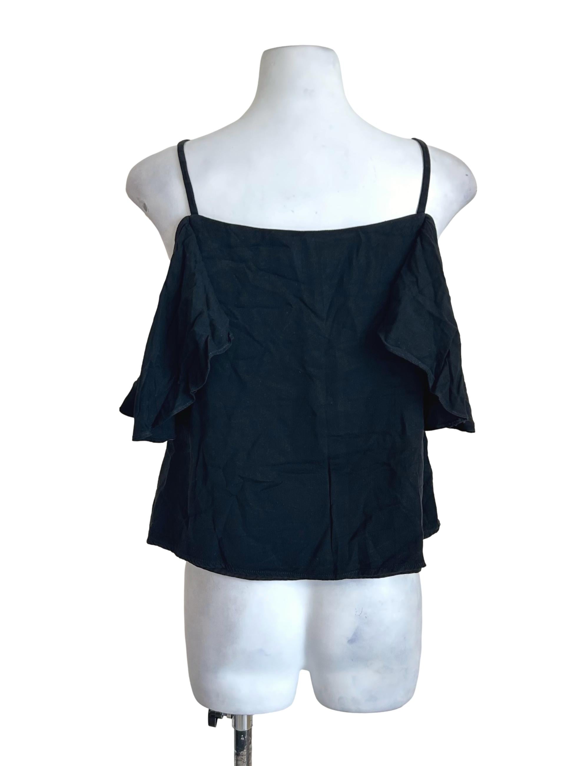Black Cold Shoulder Cami Top