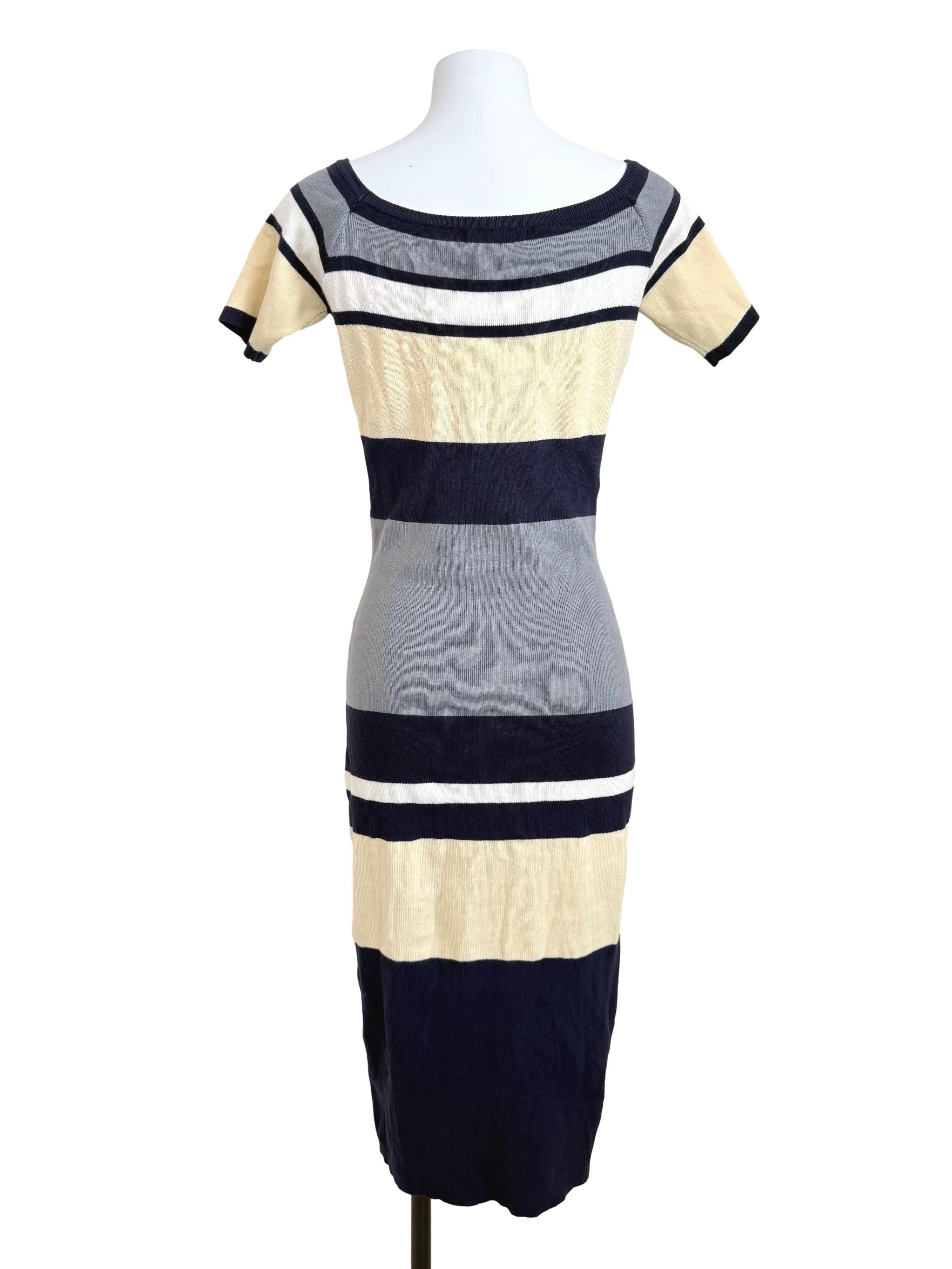 Multicolor Knit Sheath Dress