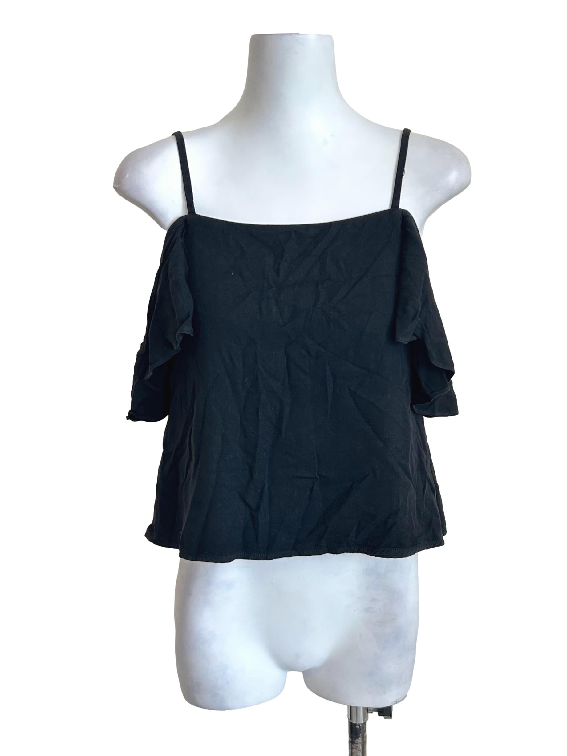 Black Cold Shoulder Cami Top