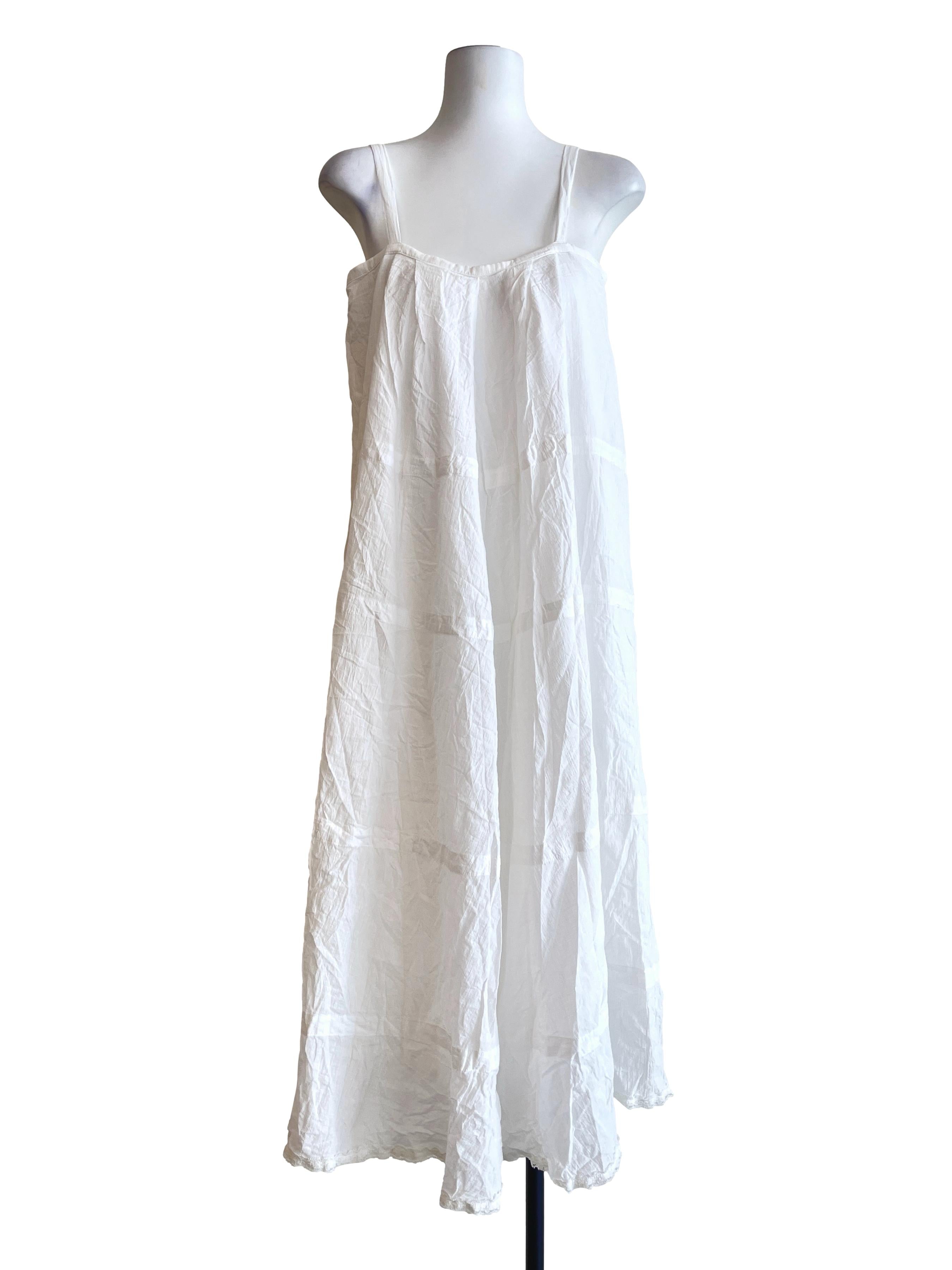 Off White Square Sleeveless Shift Maxi Dress
