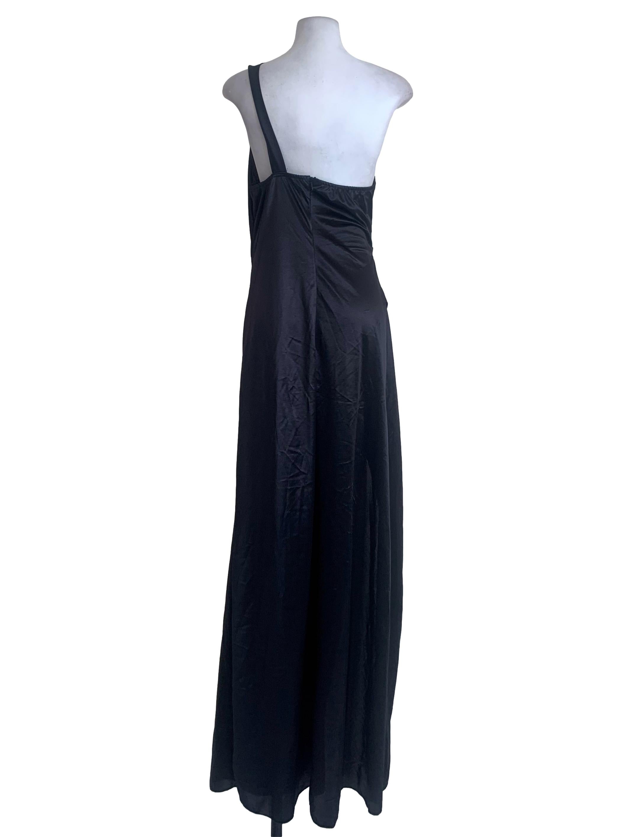 Black Asymmetrical Neck Dress