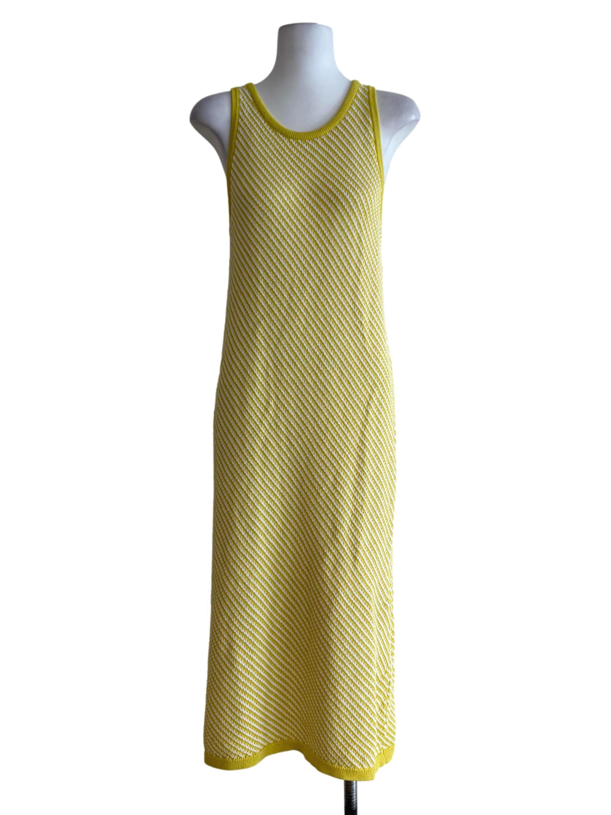 Fluro Yellow Knit Bodycon Dress