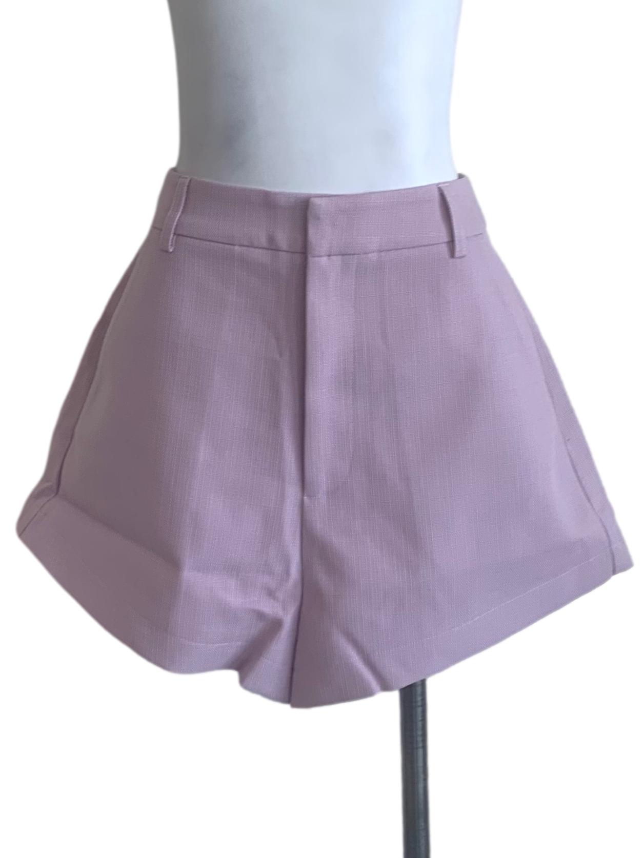 Mauve Purple Wide Leg Shorts