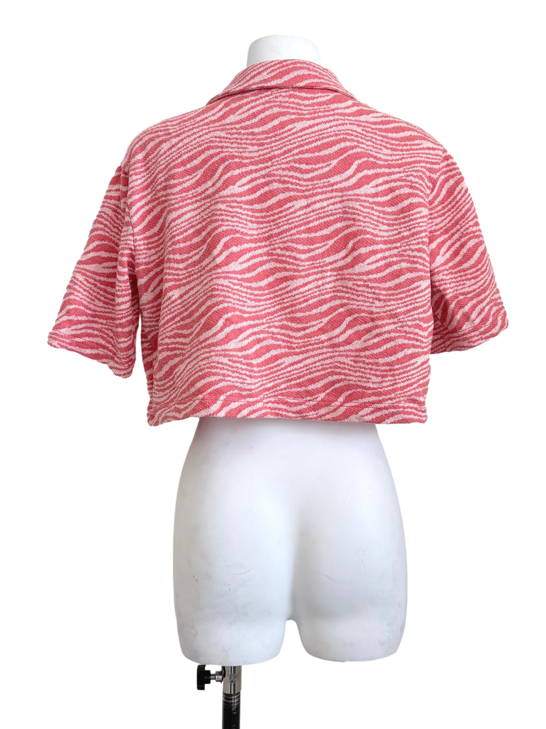 Rose Red V-Neck Top