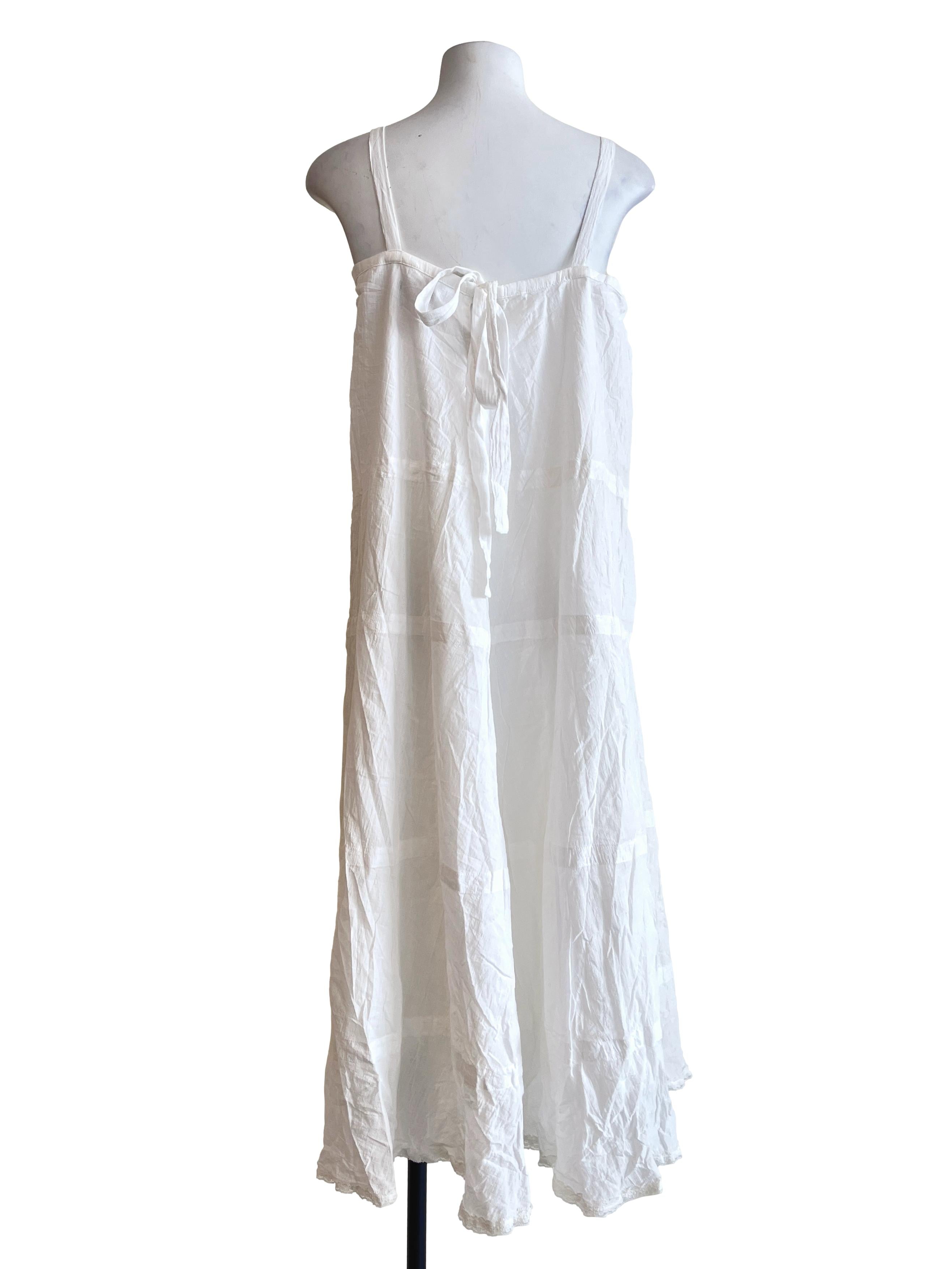 Off White Square Sleeveless Shift Maxi Dress