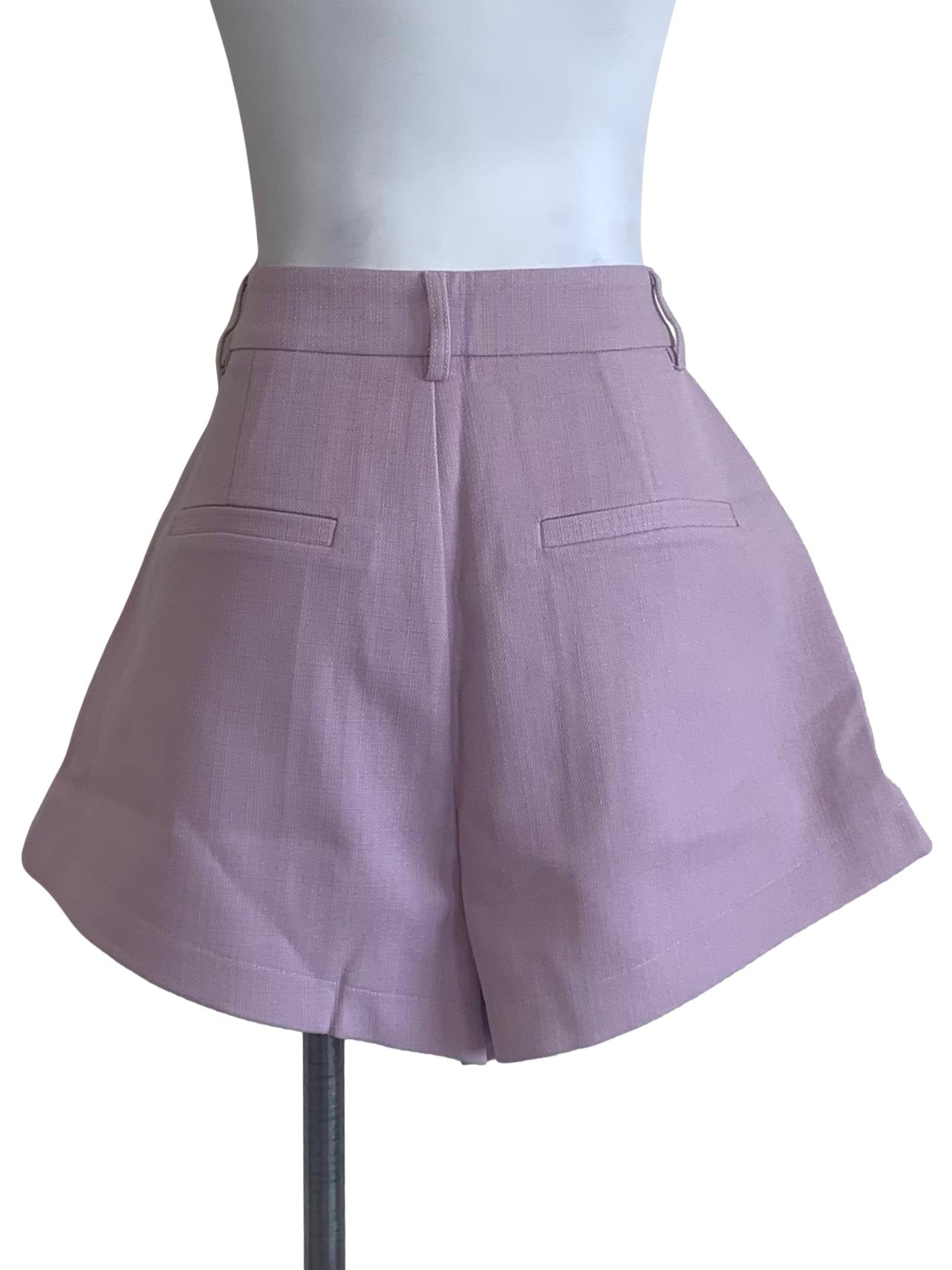 Mauve Purple Wide Leg Shorts