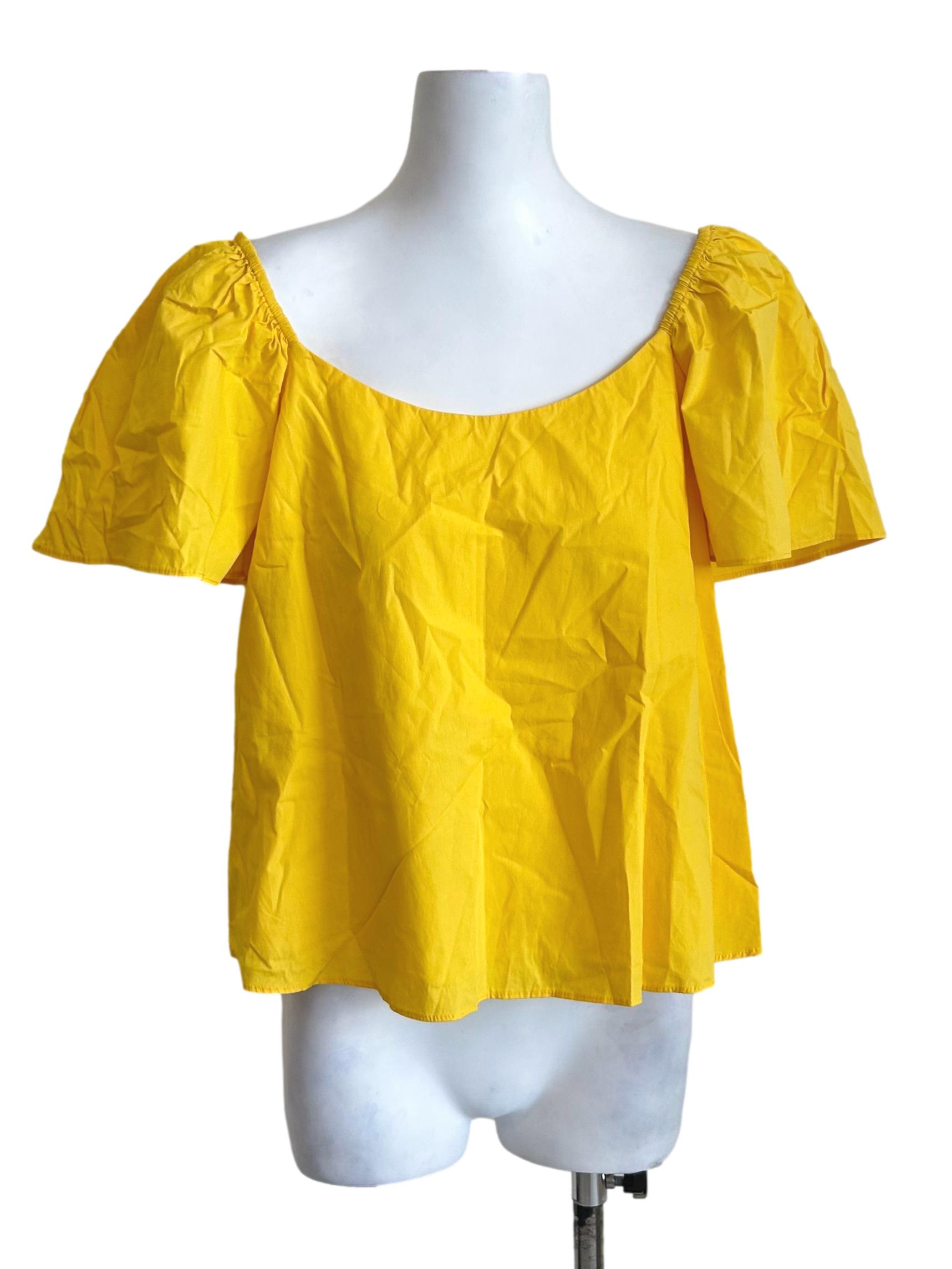 Butter Yellow Puff Sleeve Blouse