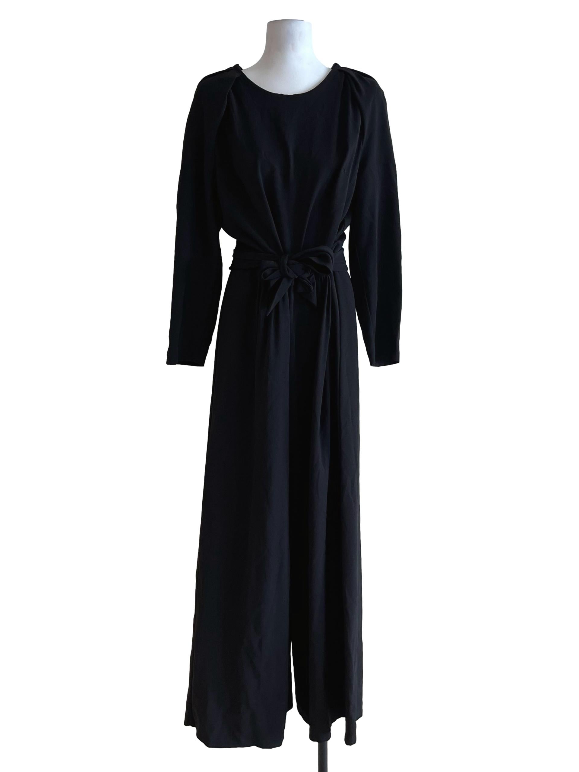 Black Jewel Neckline Jumpsuit