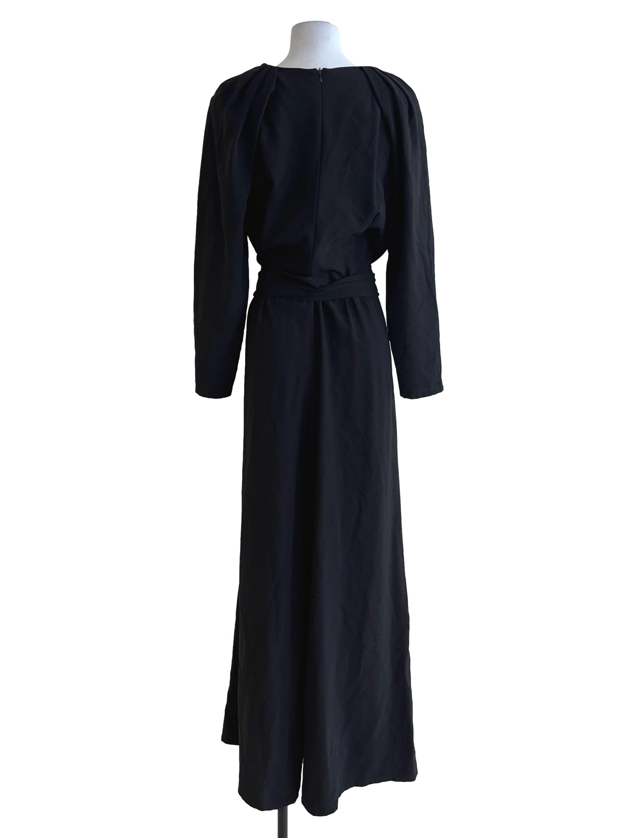 Black Jewel Neckline Jumpsuit