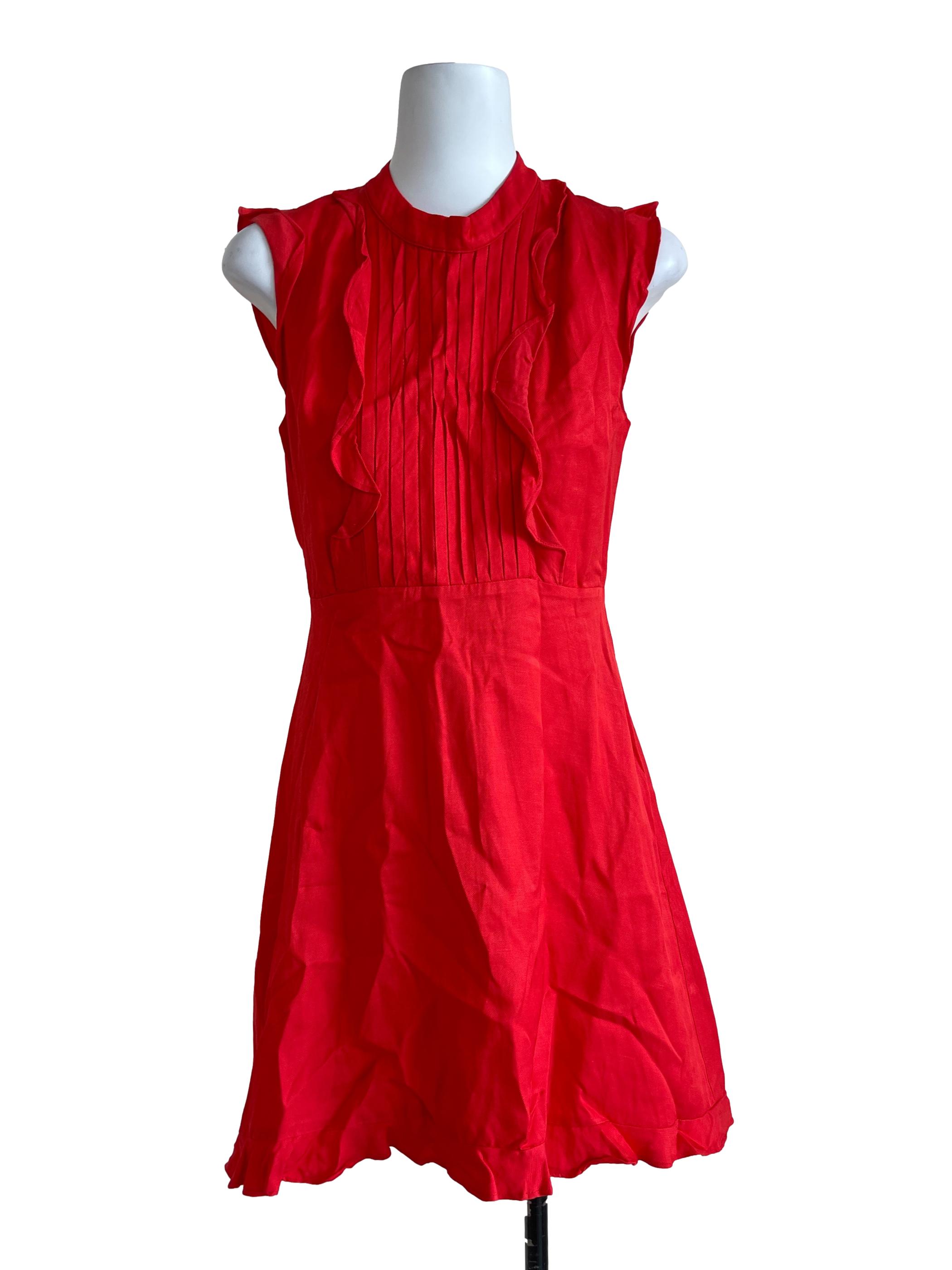 Saturday Club Red Ruffle Top Dress | REFASH