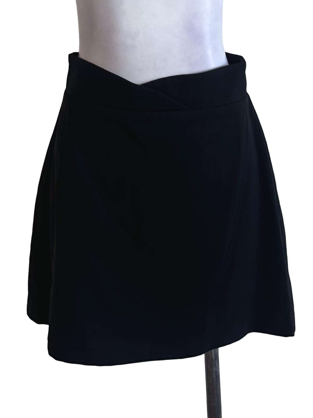 Raven Black High Waist Skorts