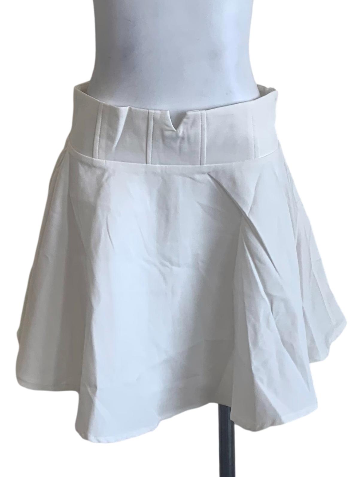 Powder White Flip Skirt