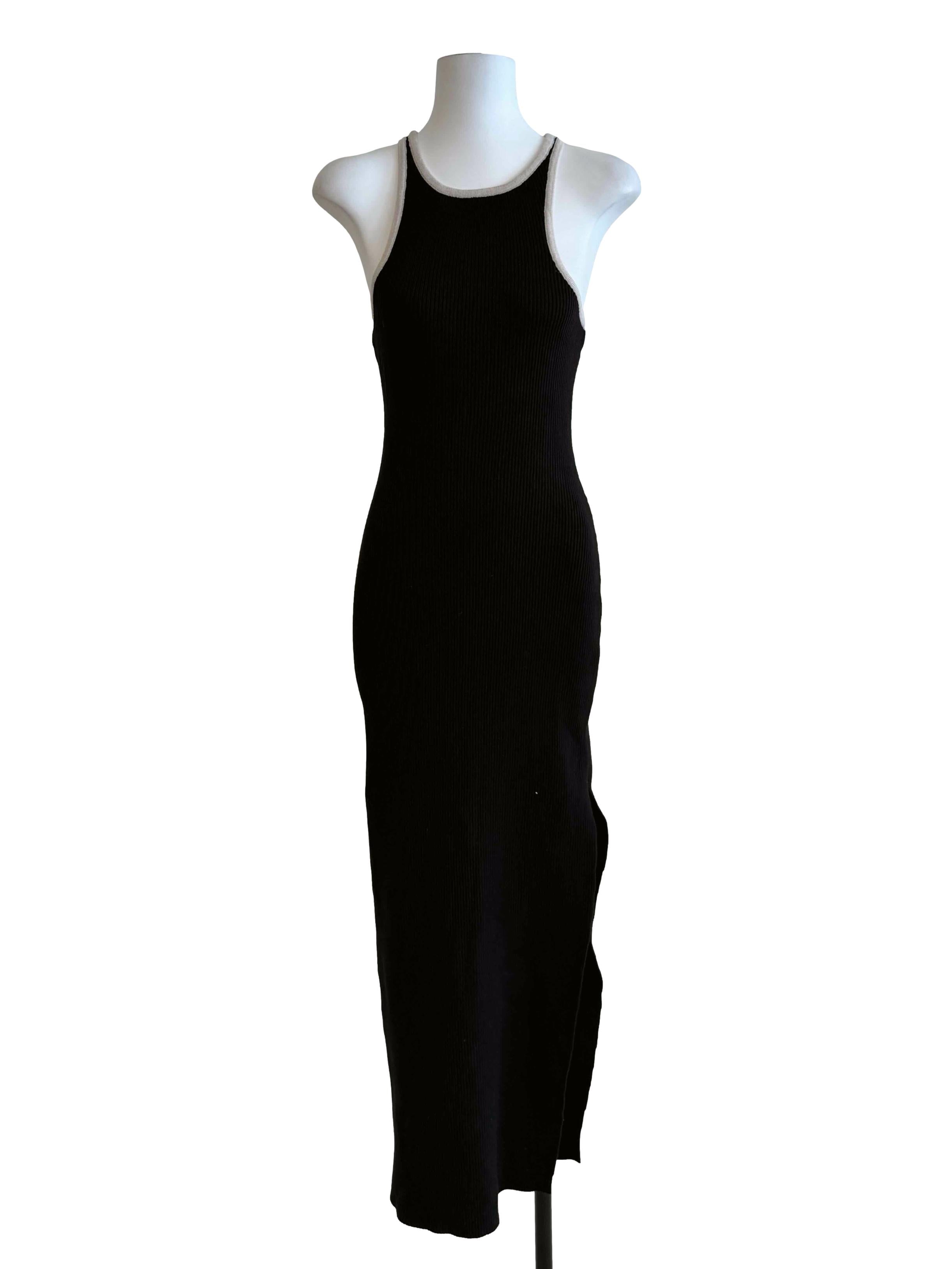 Coal Black Halter Neck Bodycon Dress