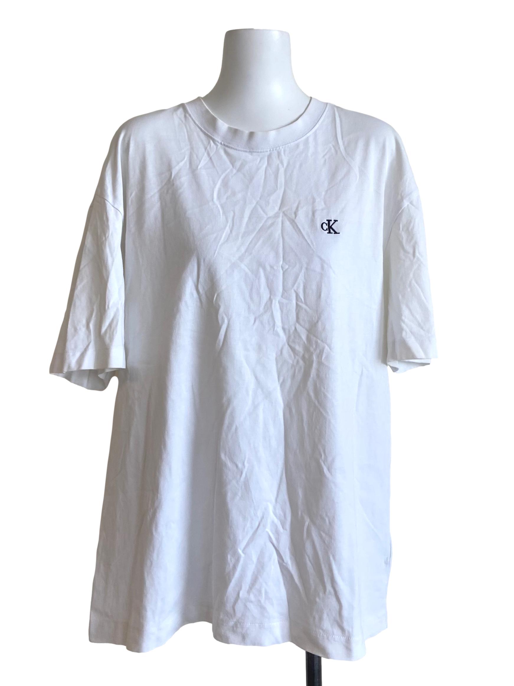 White Ck Logo Twill Blouse