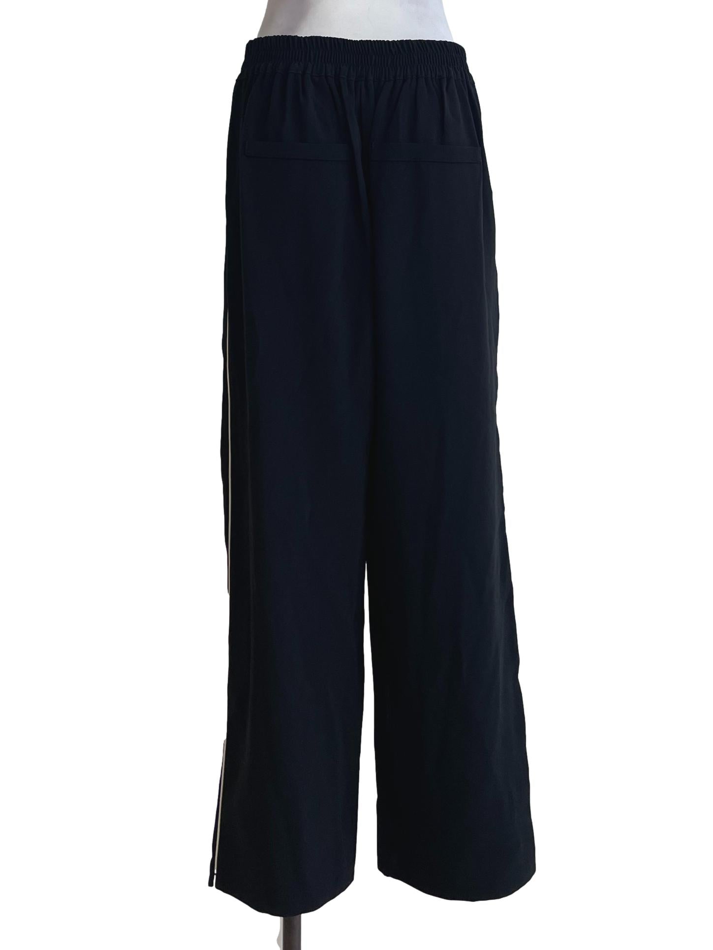 Black White Outline Palazzo Pants