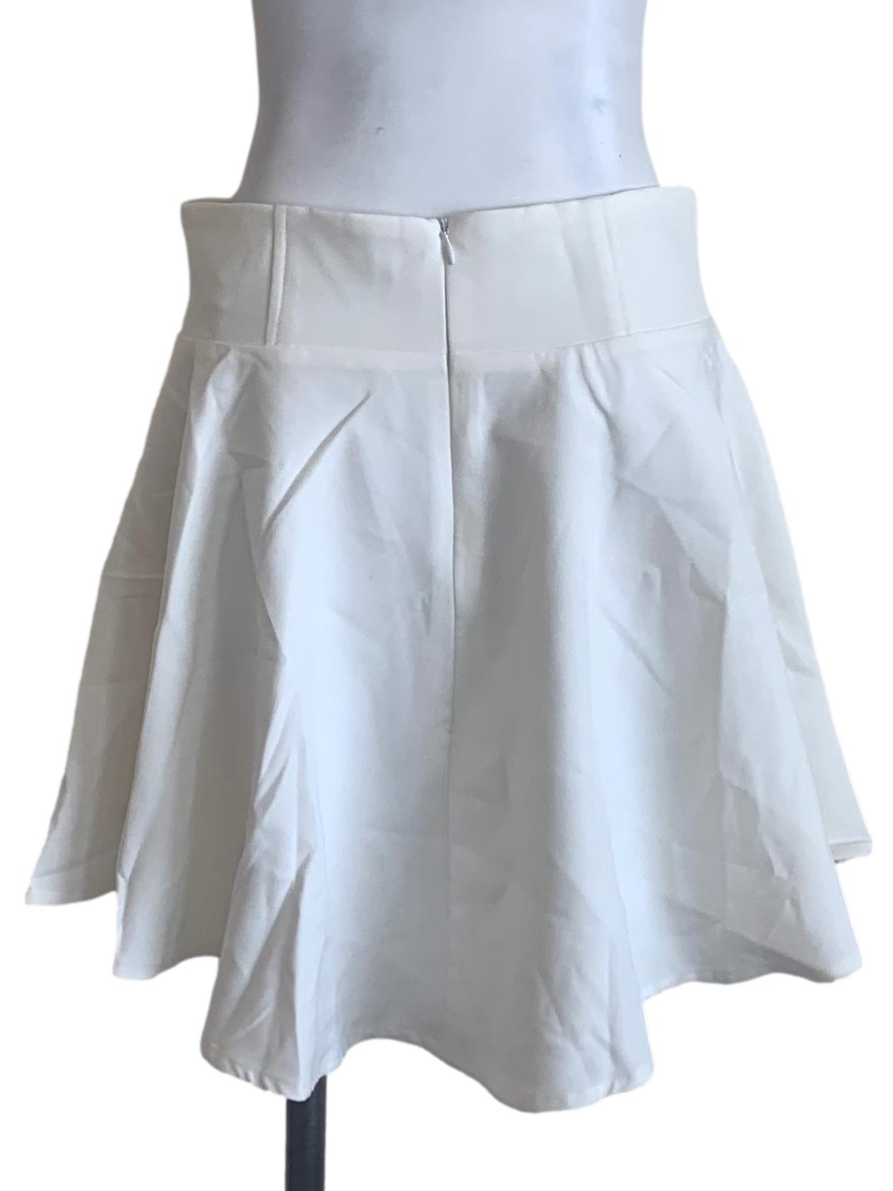Powder White Flip Skirt