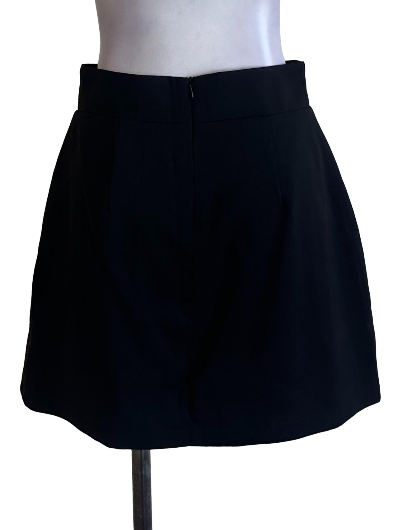 Raven Black High Waist Skorts