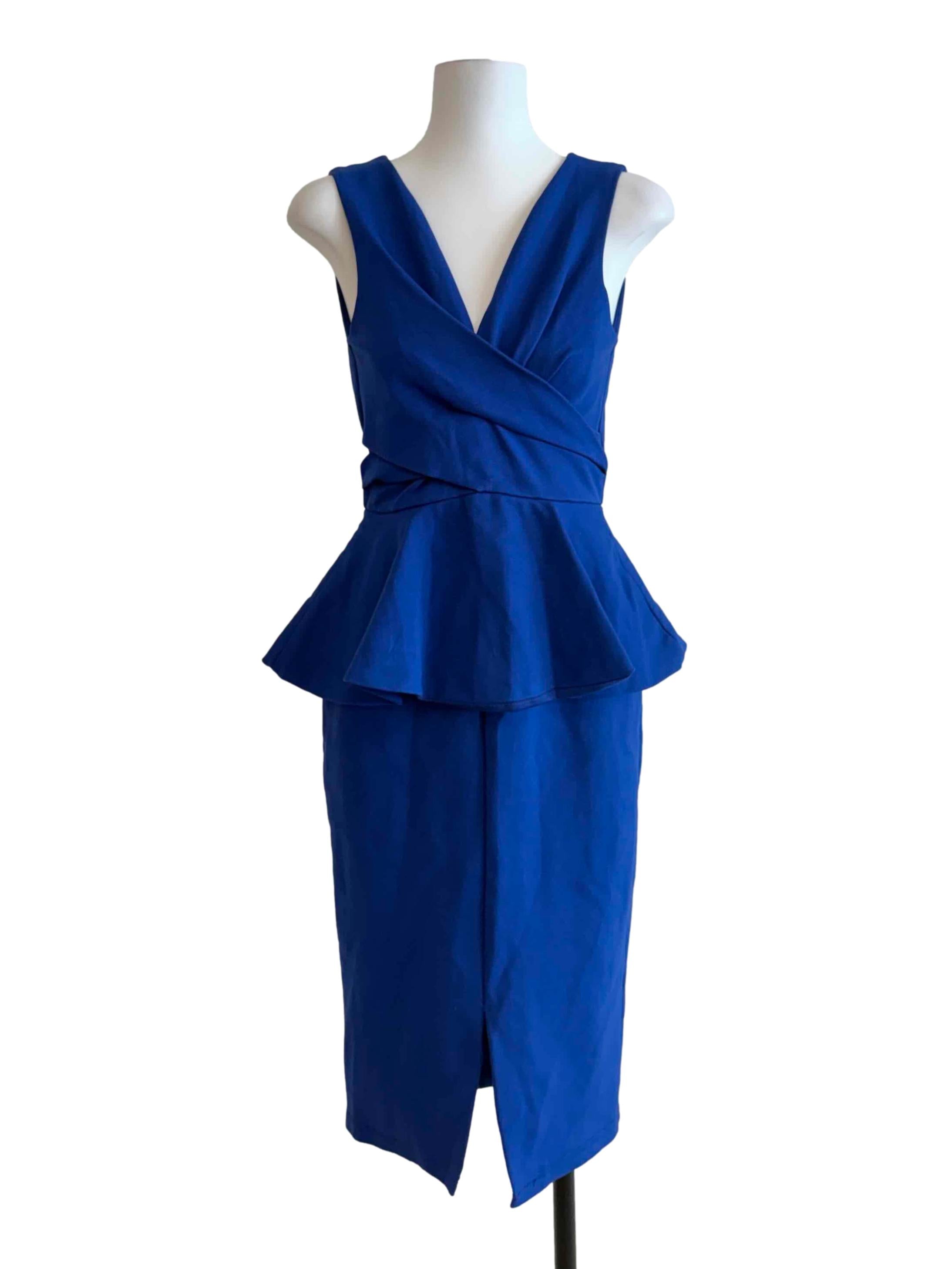 Cobalt Blue Peplum Dress