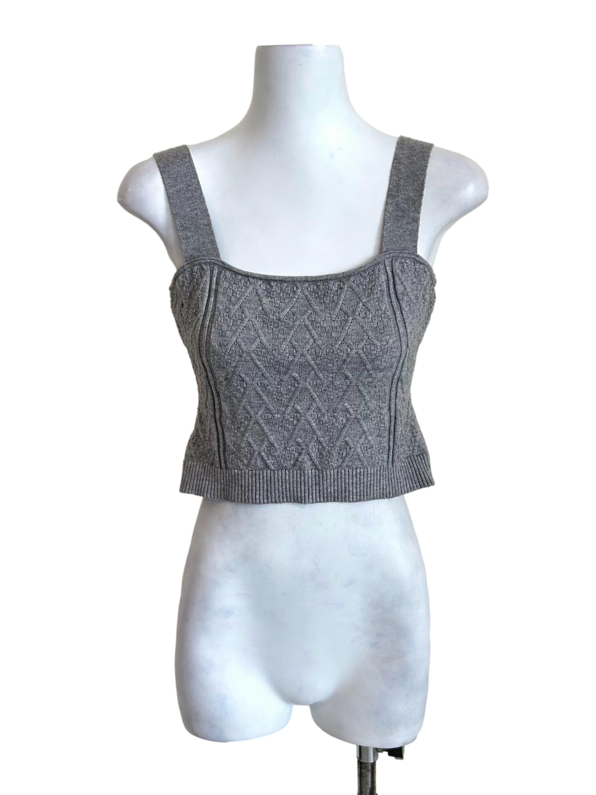 Grey Knit Tank Top