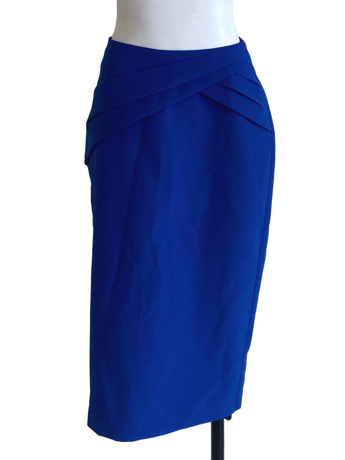 Cobalt Blue Slit Highwaist Skirt